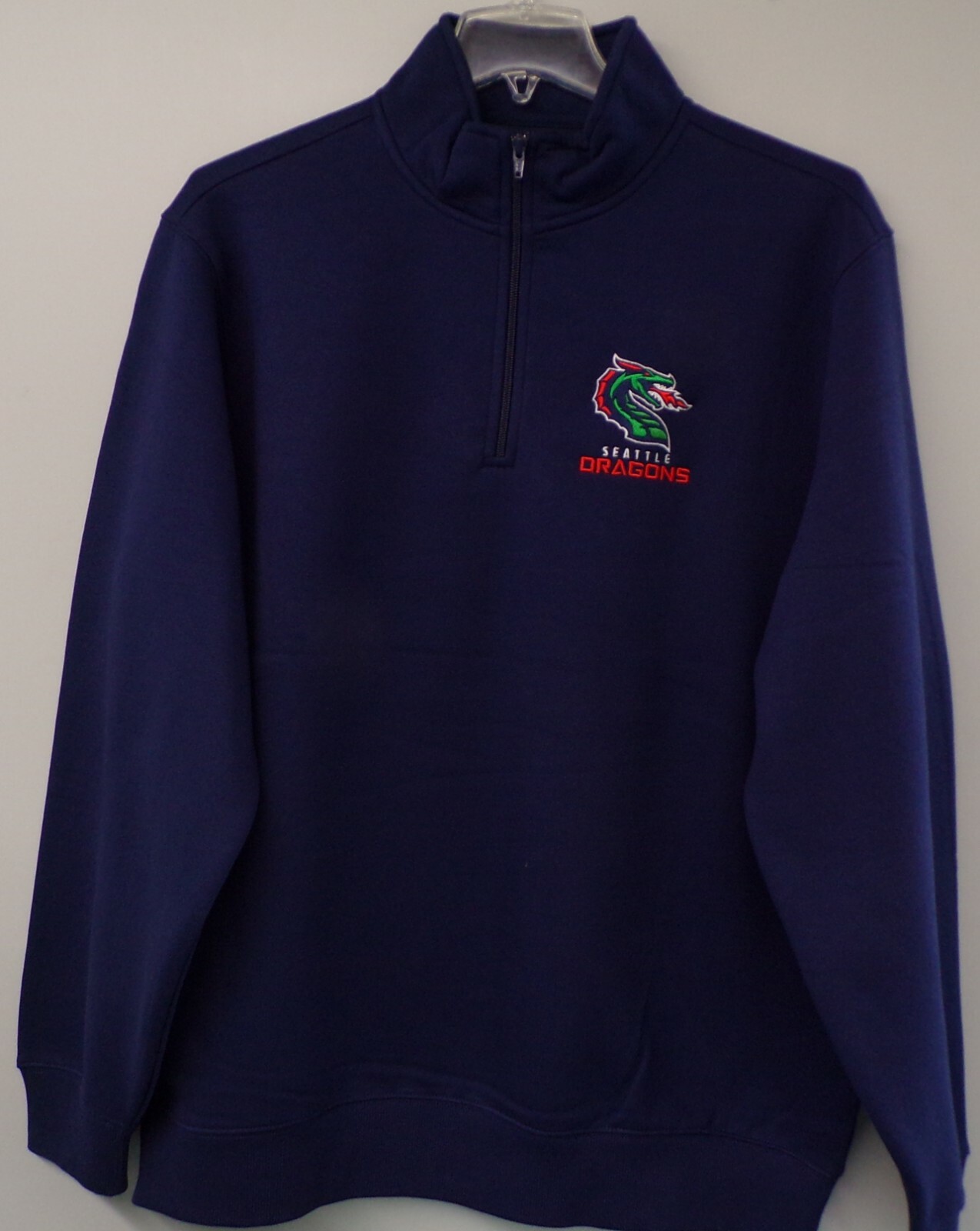 XFL Seattle Dragons Mens Heavyweight 1/4 Zip Fleece S-4XL, LT-4XLT Seahawks New