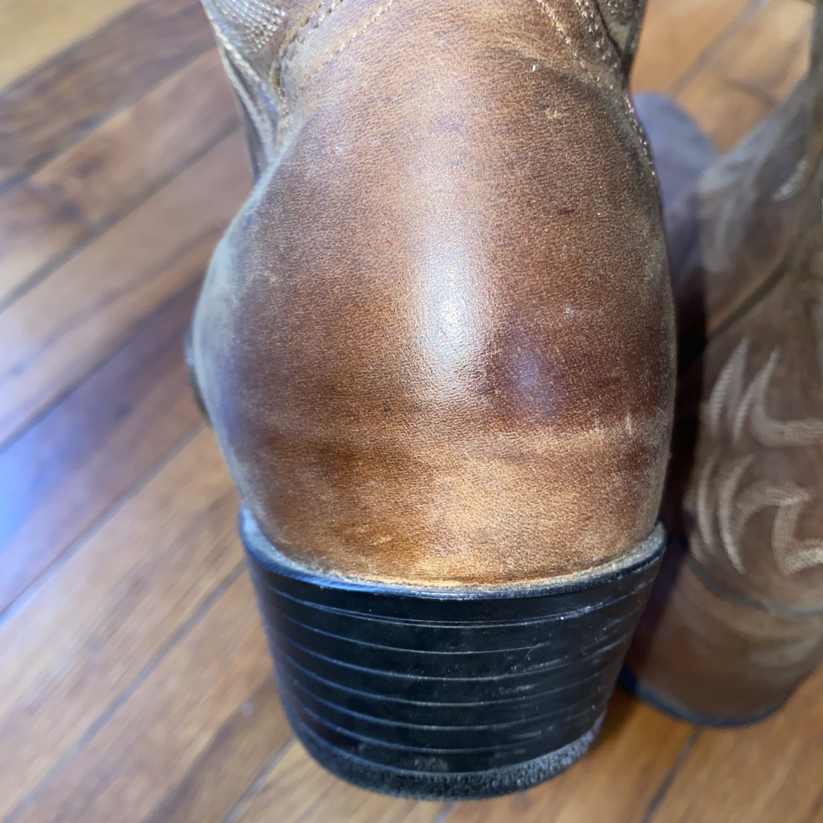 ARIET Heritage 34725 Cowboy Boots Western Brown Leather Mens Size 10D