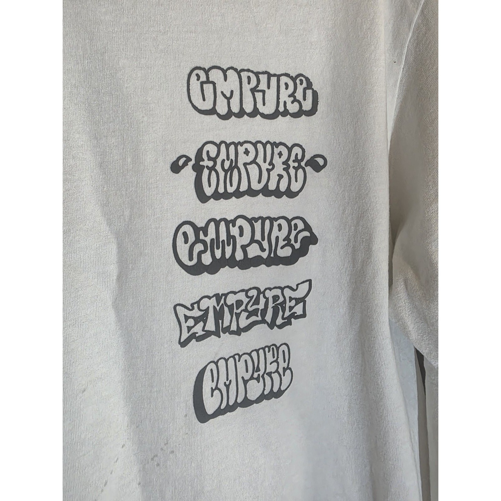 Empyre Men’s White Long Sleeve Graphic T Shirt Size Large Skate Streetwear