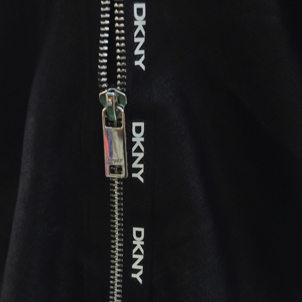 DKNY Black Zip-Up Tunic Top 388