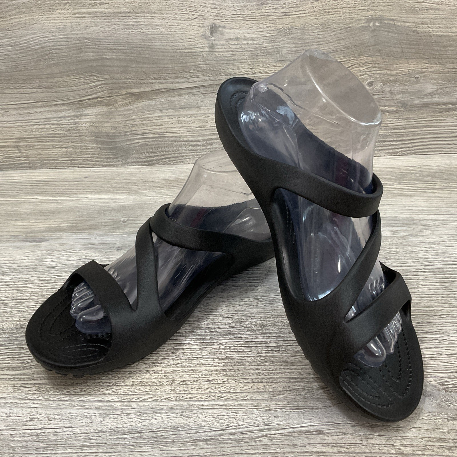 Crocs Sandals Kadee II Flip Flop Thong Black Rubber Slip On Open Toe Womens 11