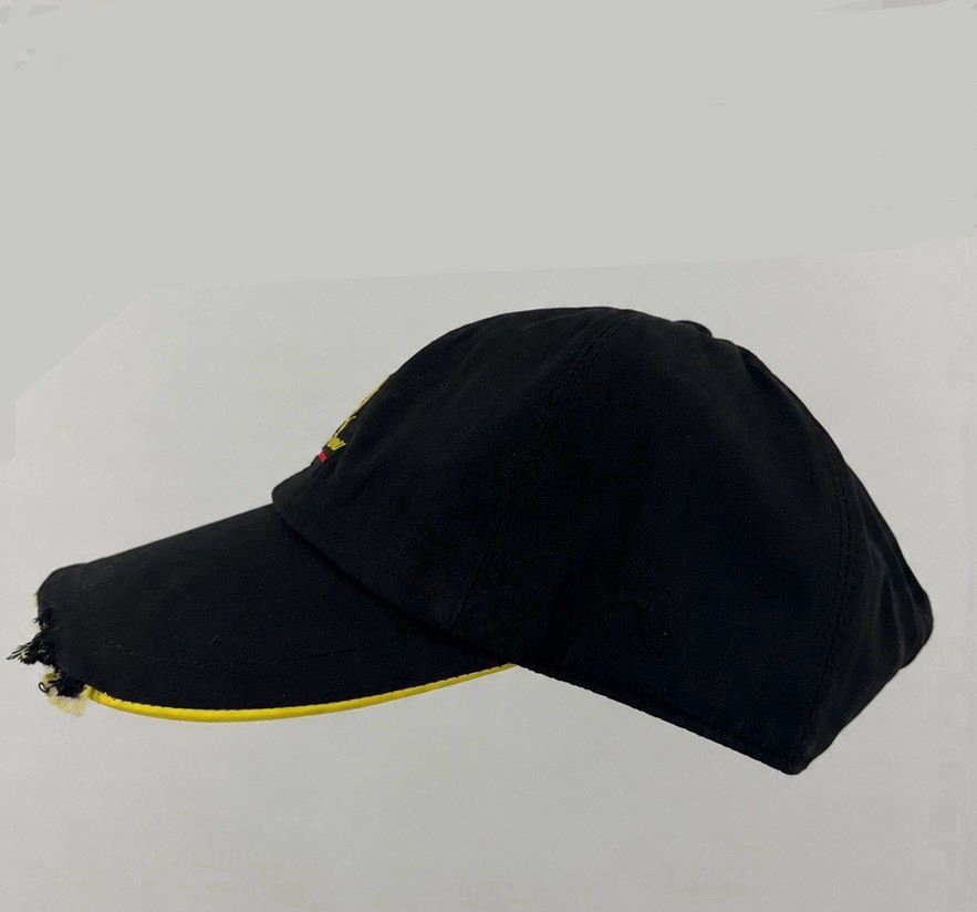 Loro Piana Storm System Microfiber Baseball Cap Black Yellow Men’s Size Medium