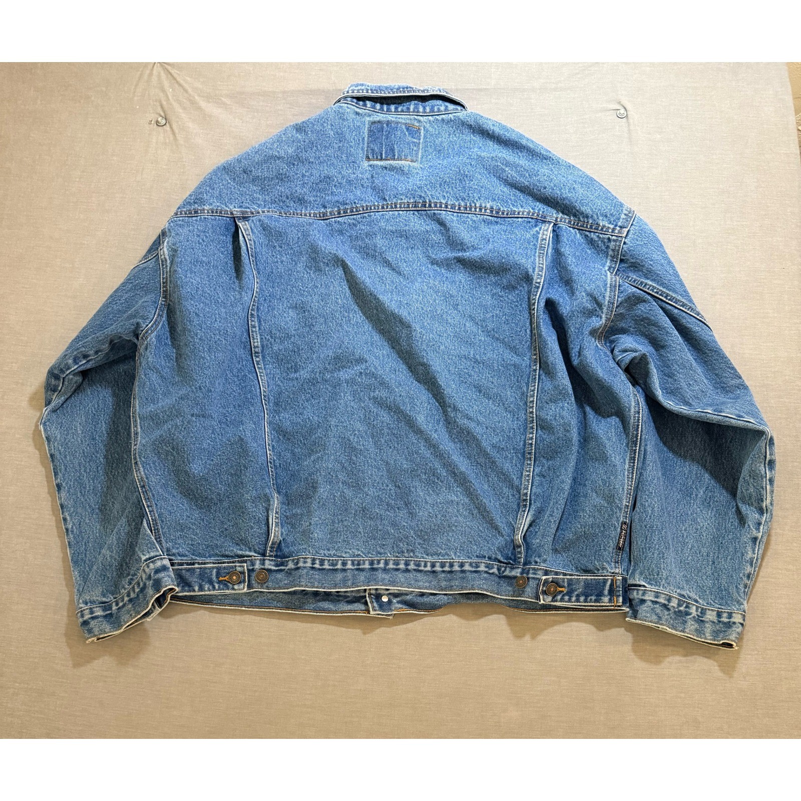 Vintage Jordache Denim Trucker Jacket Mens #XL Blue Button Long Sleeve