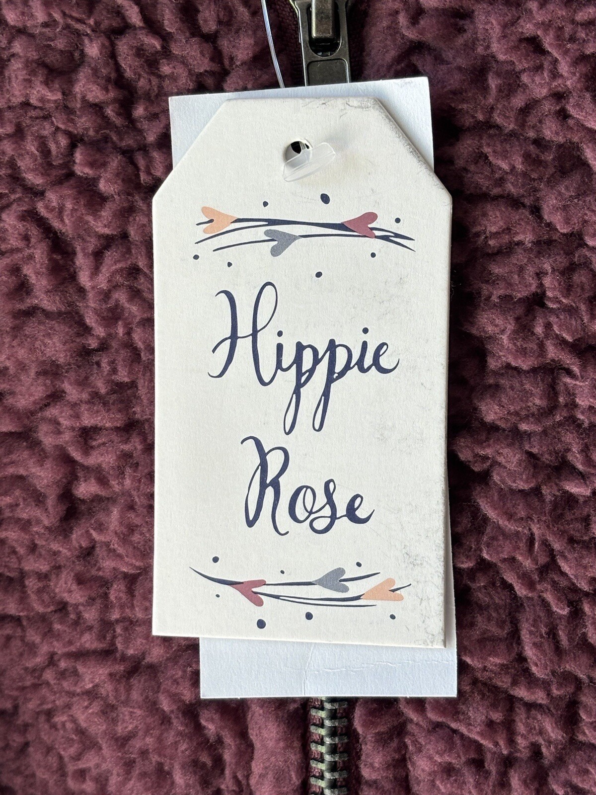 Hippie Rose Juniors Size M Deep Plum Sherpa Fleece Boxy Bomber Jacket – New