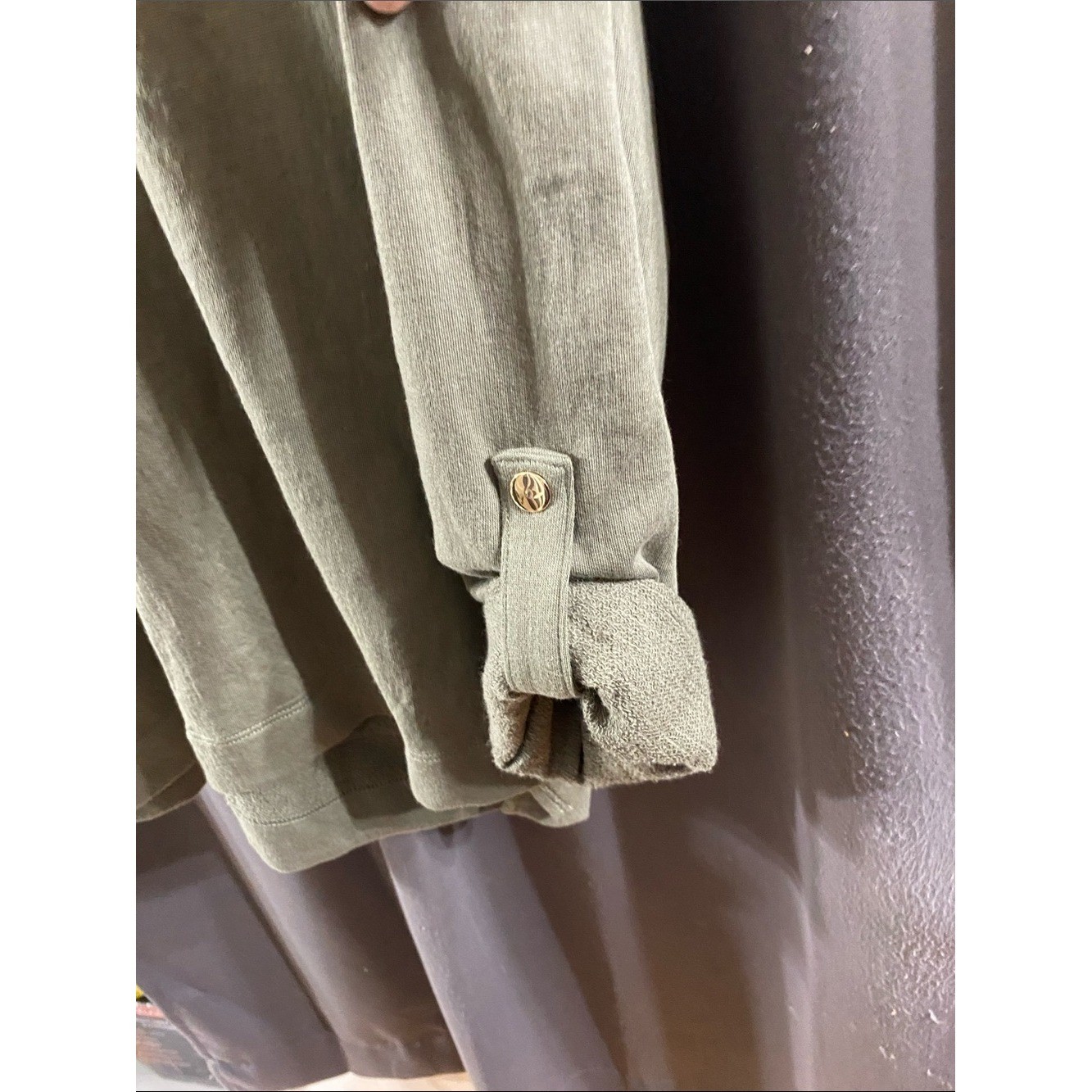Chico’s Sage Green Button-Front Utility Jacket with DrawstringEUC CLEAN