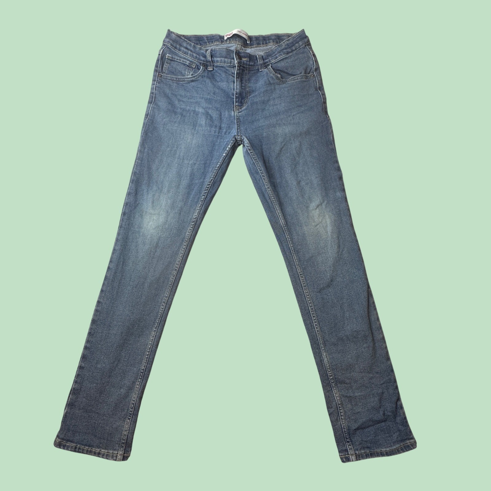 Levi’s Jeans Boys 18 Reg Blue 510 Skinny Adjustable Waist Denim Pants Kids Youth