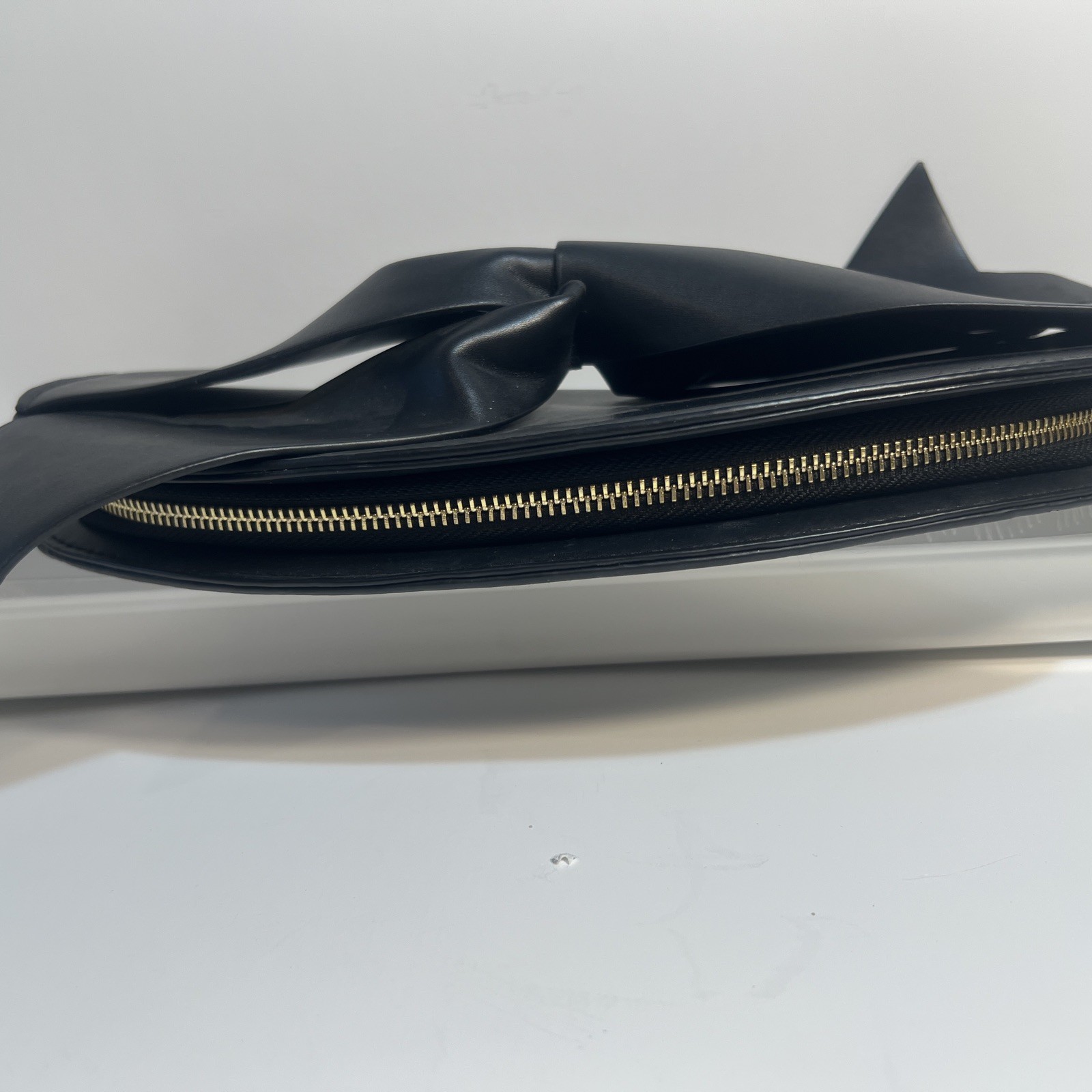 A New Day Black BOW Clutch Purse. NEW Without Tags. 11 1/2x 6 inches
