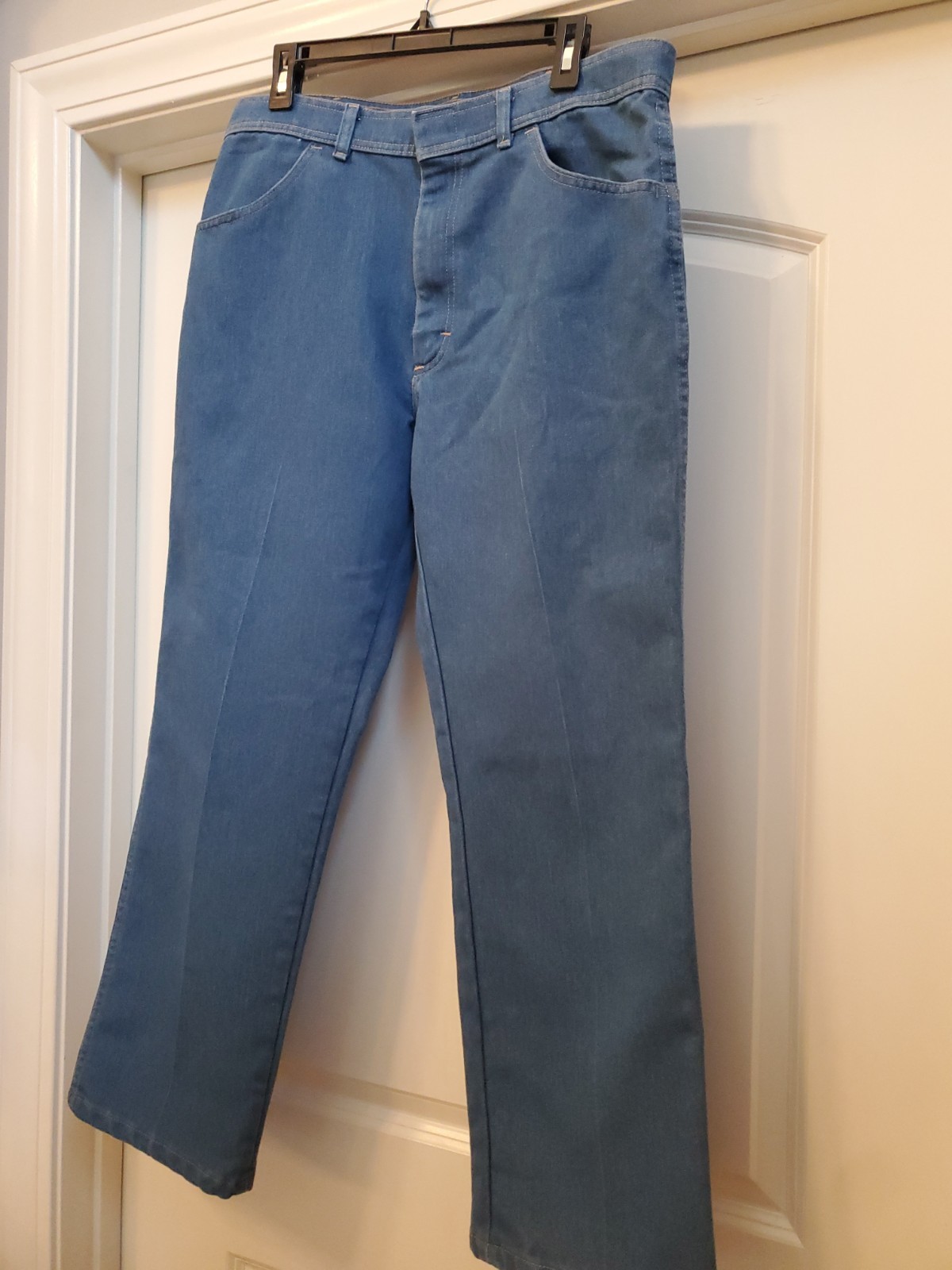 Wrangler 36 x 30 Men’s Cotton Blend Blue Denim Straight Reg. Fit Jeans, 5-Pocket
