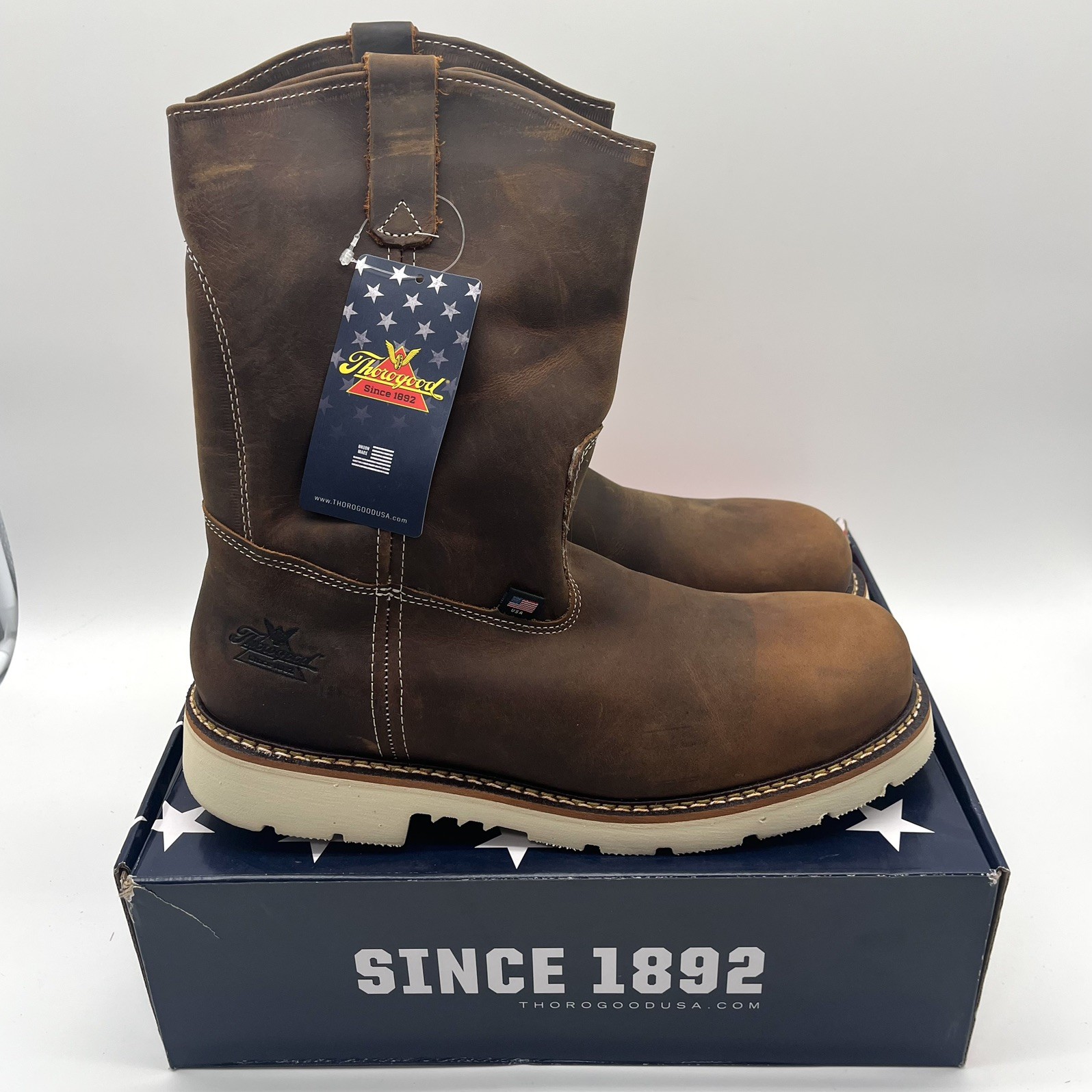 Thorogood Boots Steel Toe Men’s 13 D Wellington 11” 804-4372 EH USA Made NEW