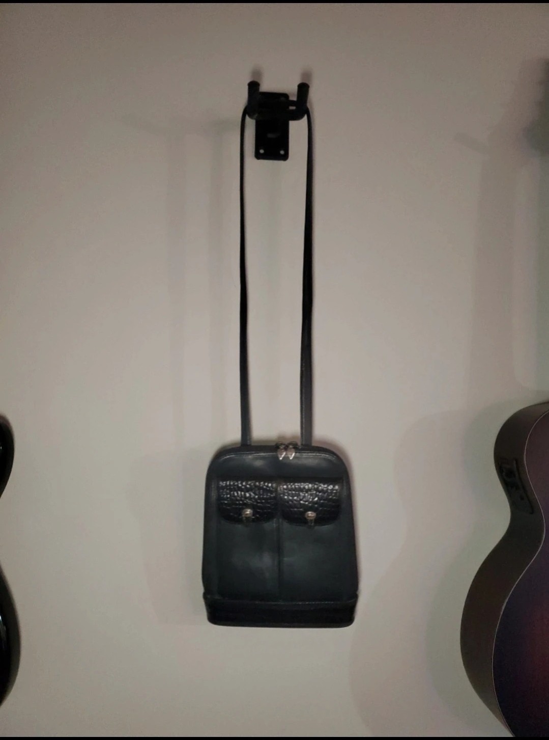 Vintage Brighton One World & Hudson Alt Goth Biker Crossbody Croc Purse Bag s