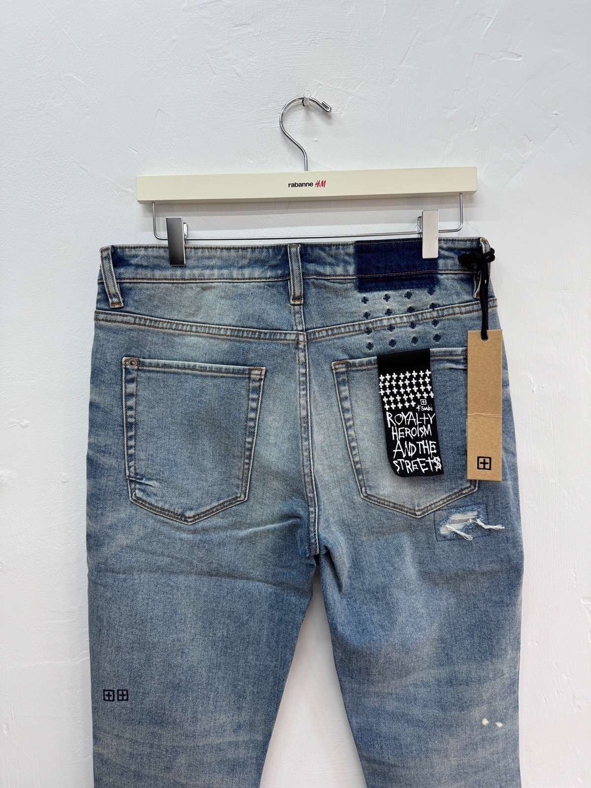 new Ksubi mens denim jeans van winkle blue north trashed 32