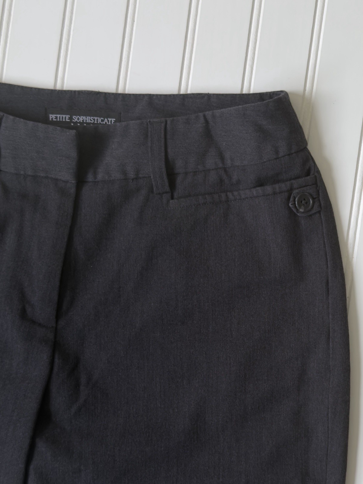 Petite Sophisticate Charcoal Grey Dress Pants 6Petite Trousers Bootcut Mid Rise
