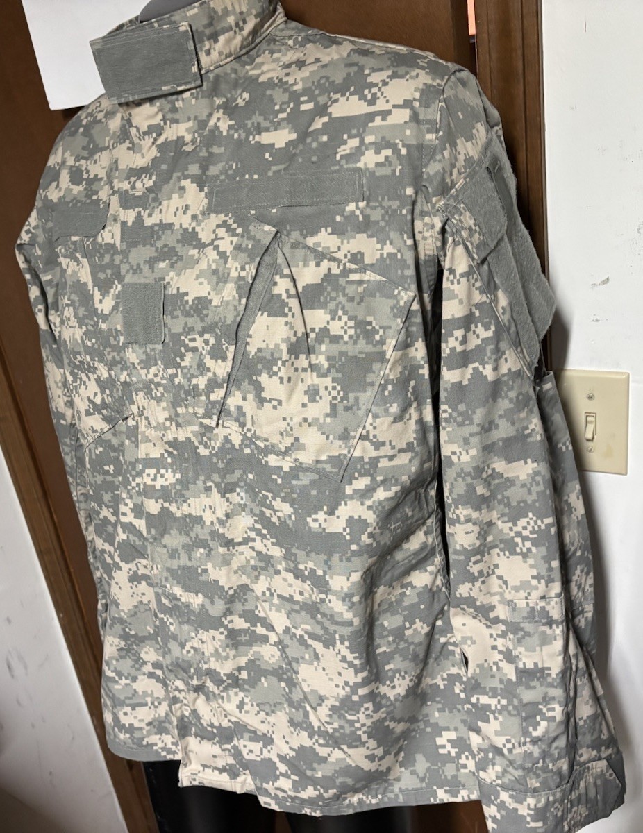 USGI Digi Camo ACU Combat Jacket Coat Medium M L Long Tall Army Ripstop Zip-up