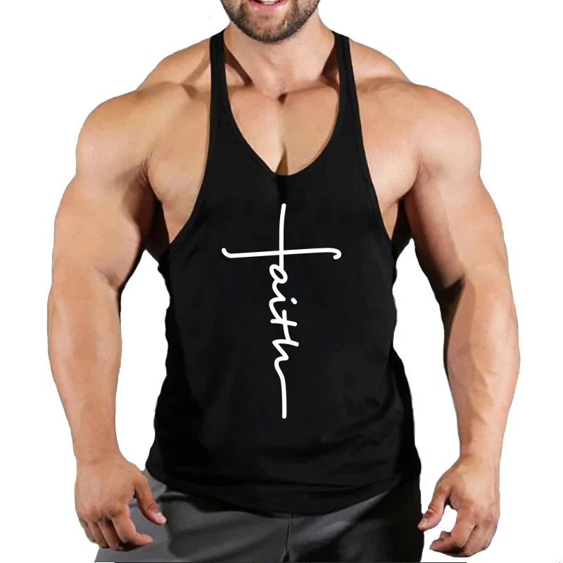 Gym Top Men T-shirts Fitness Man Clothes Muscular Bodybuilding Shirt Singlet