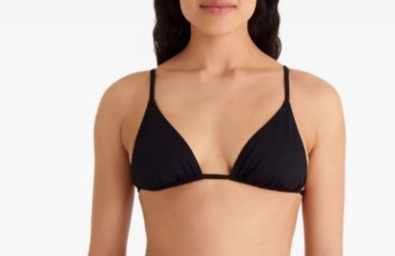 ERES Mouna Duni triangle bikini top in noir Size 42 US 10 NWT