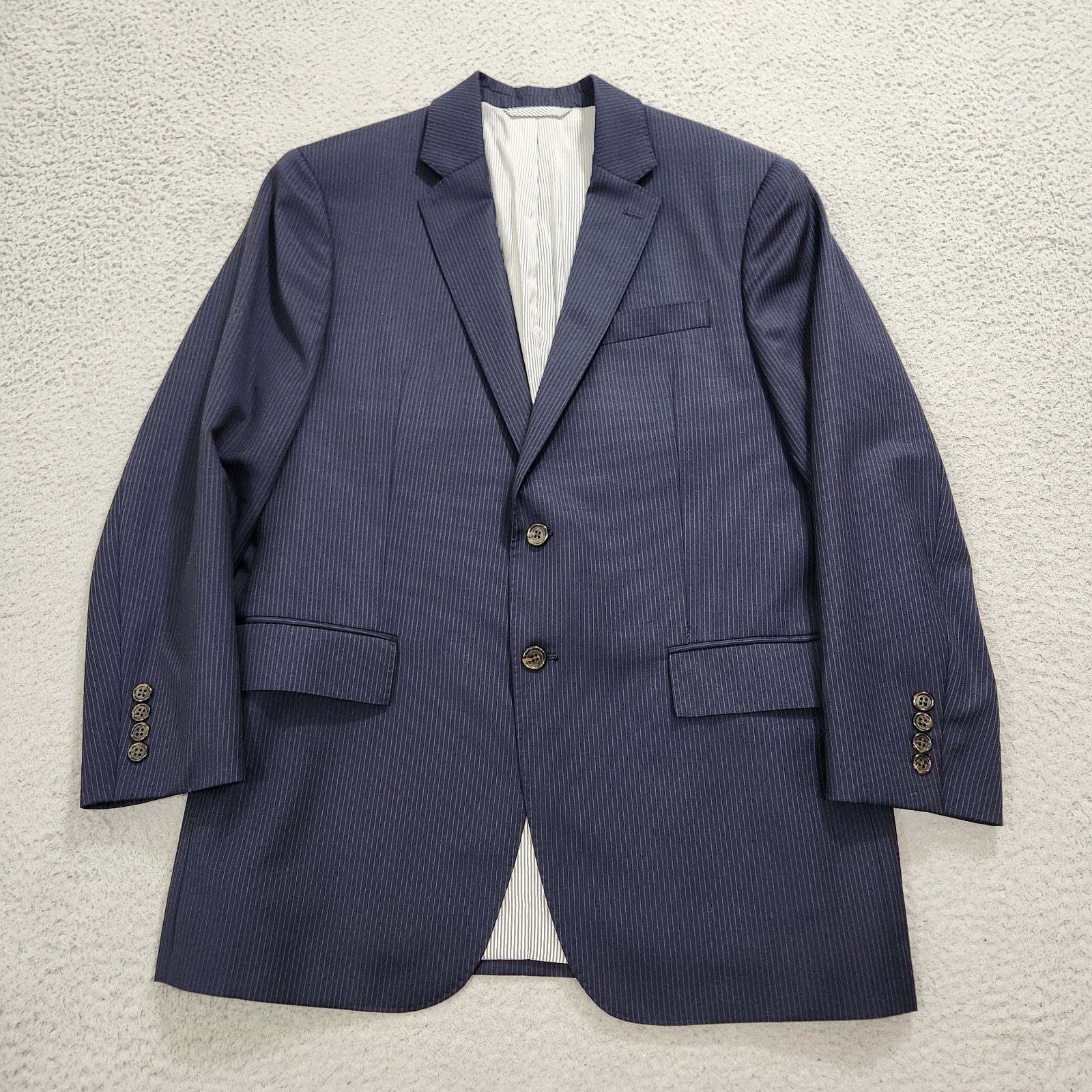 Todd Snyder Sport Coat Jacket Mens 40R Blue Stripe Mayfair Fit Two Button Wool