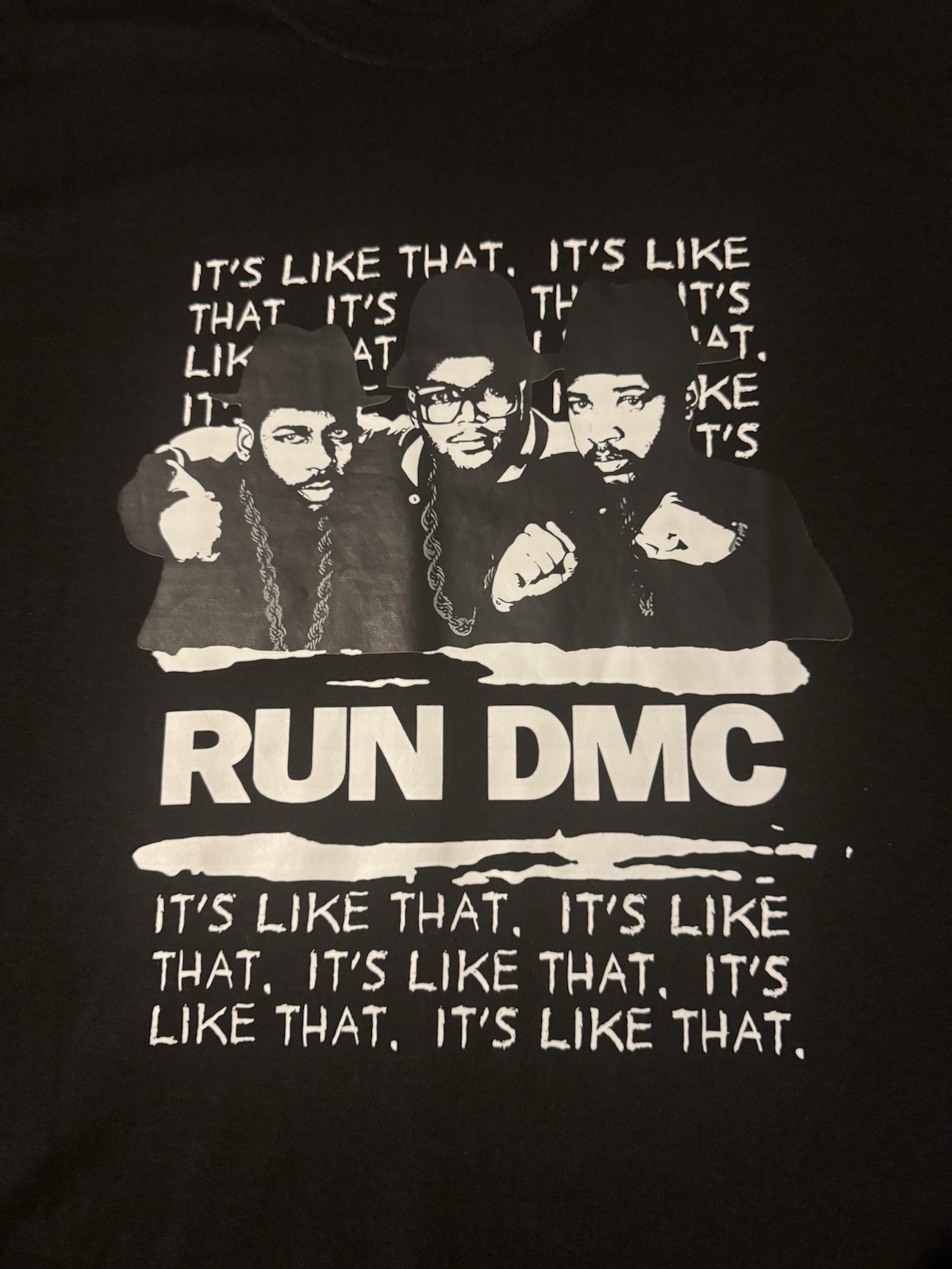 Run Dmc “It’s Like That” Men’s Size XL, Black, Graphic T-Shirt. New