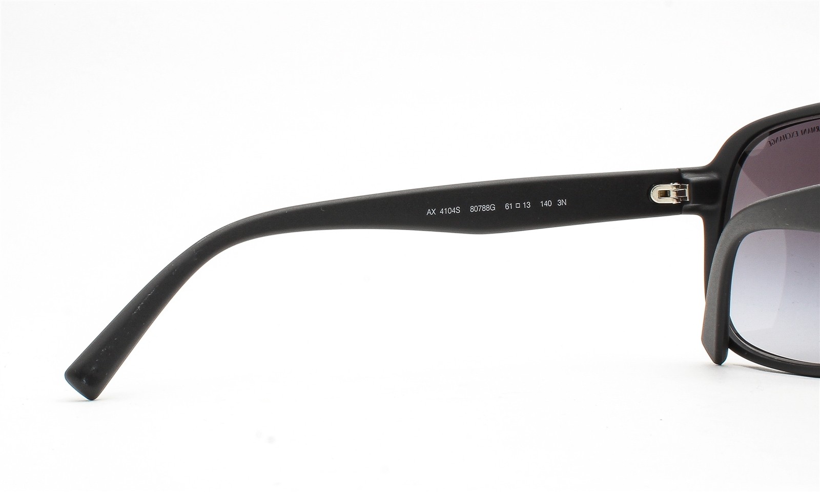 Armani Exchange Sunglasses Matte Black Gray Gradient AX 4104S 80788G with Pouch