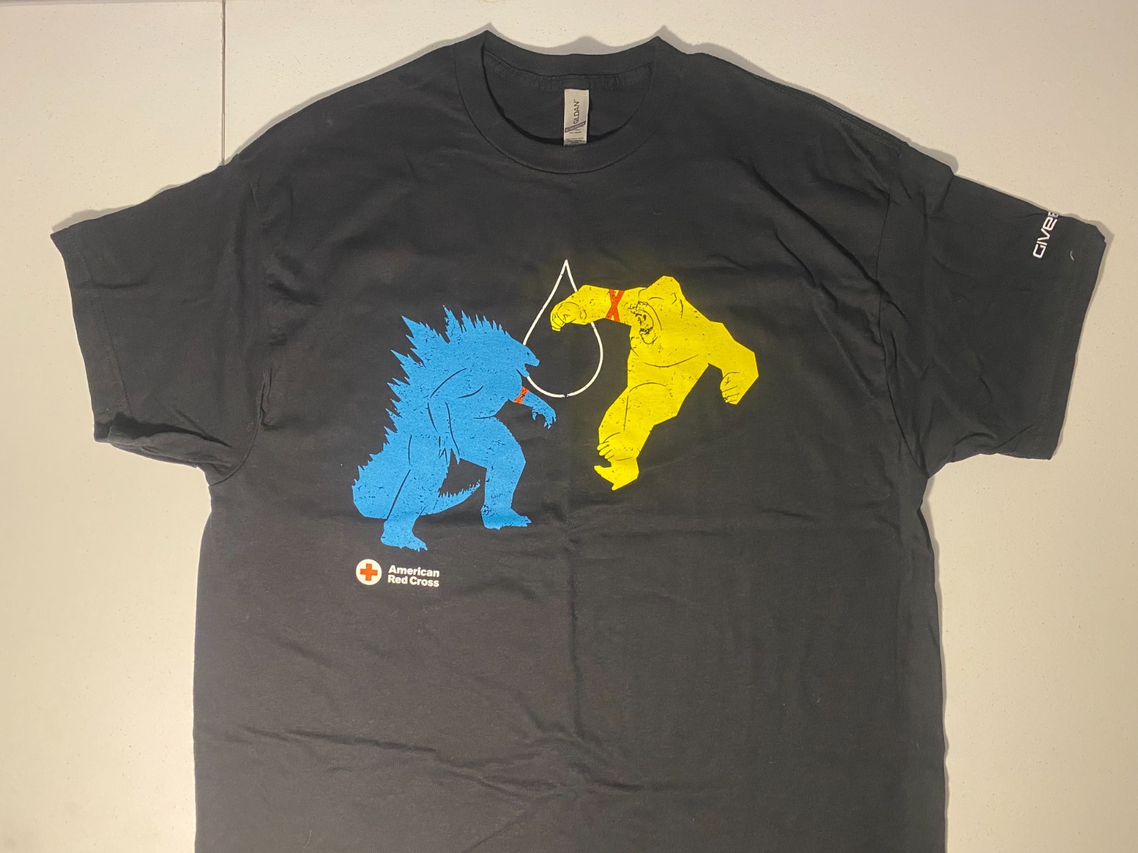 American Red Cross Godzilla X Kong The New Empire XL T-Shirt – Blood Donor Shirt