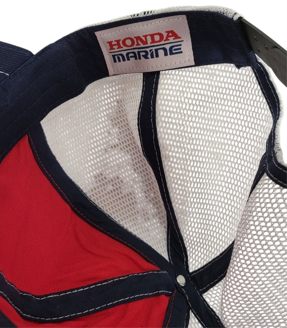 NEW Honda Marine Men’s Trucker Snapback Adjustable Cap (RED/NAVY BLUE/WHITE)