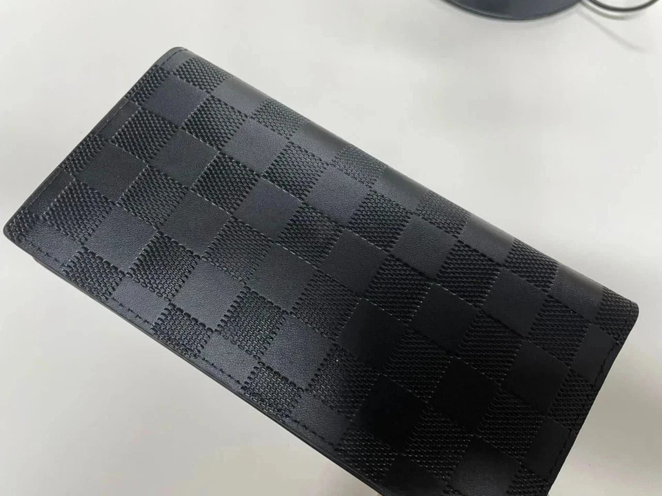 Louis Vuitton Damier Infini Porte feiulle Brazza Long Wallet Black