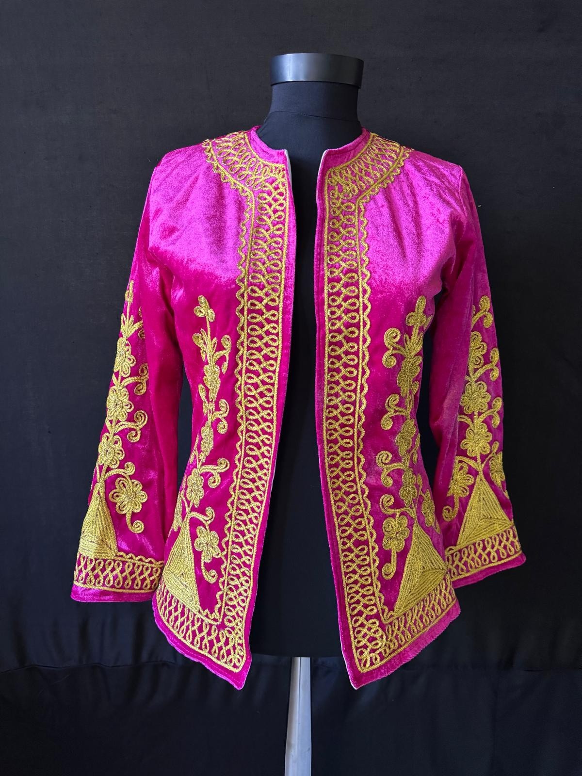 Traditional Embroidered Velvet Jacket, Ethnic Kaftan, Anatolian Costumes,