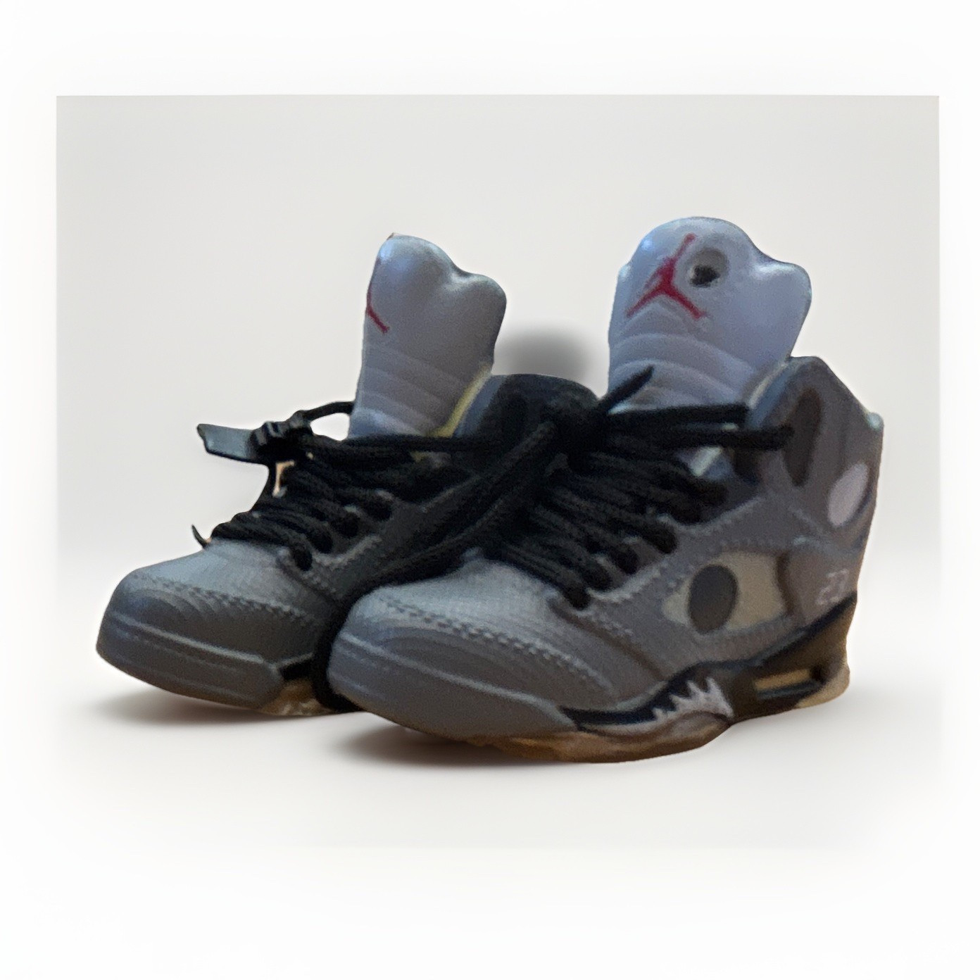 Off White Jordan 5 Mini, Plastic with Logo Accent NO BOX
