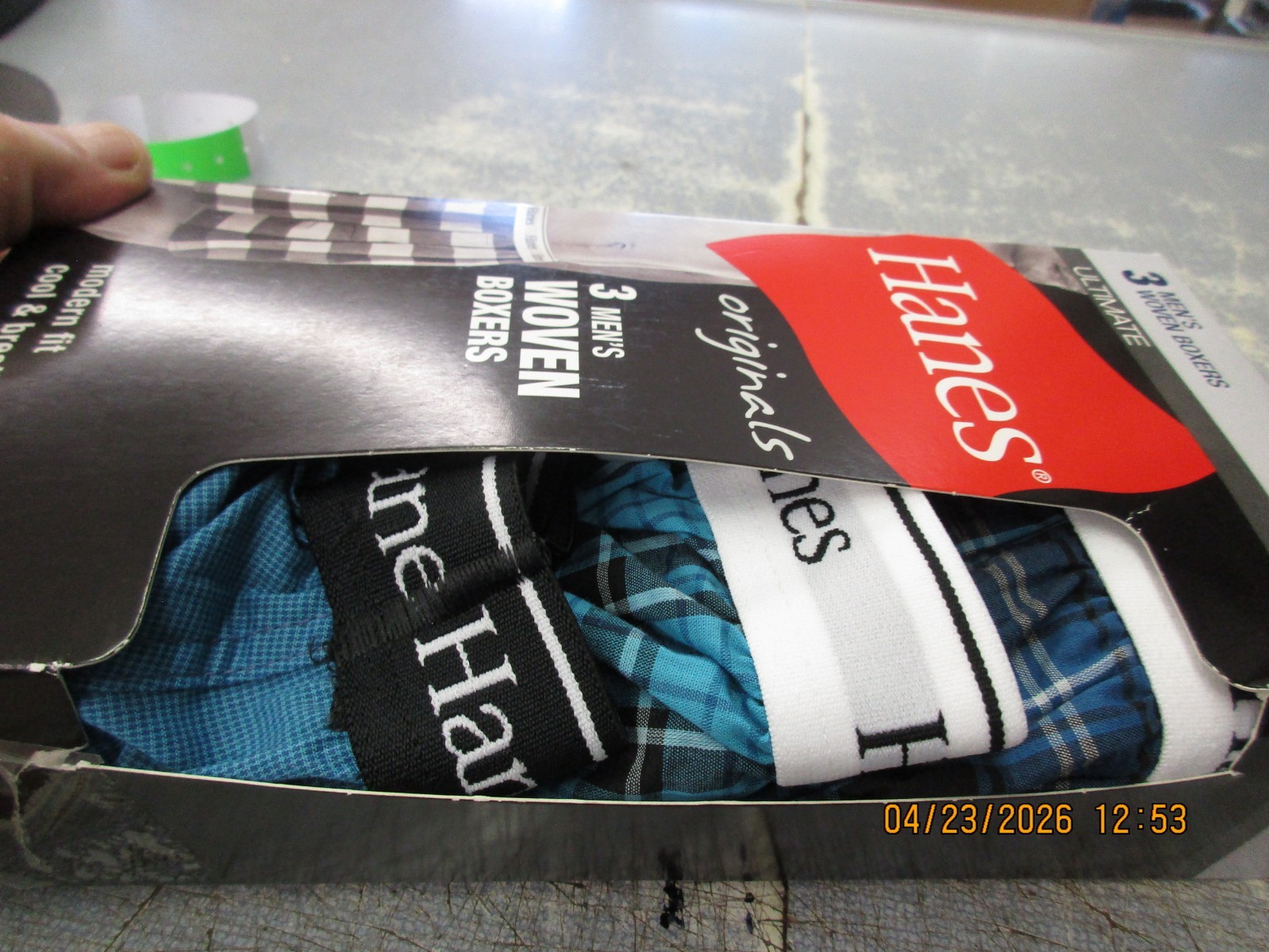 New Hanes Size Small Woven Boxers 3 Pack Men’s S 28″-30″ Blue Plaid Multicolor