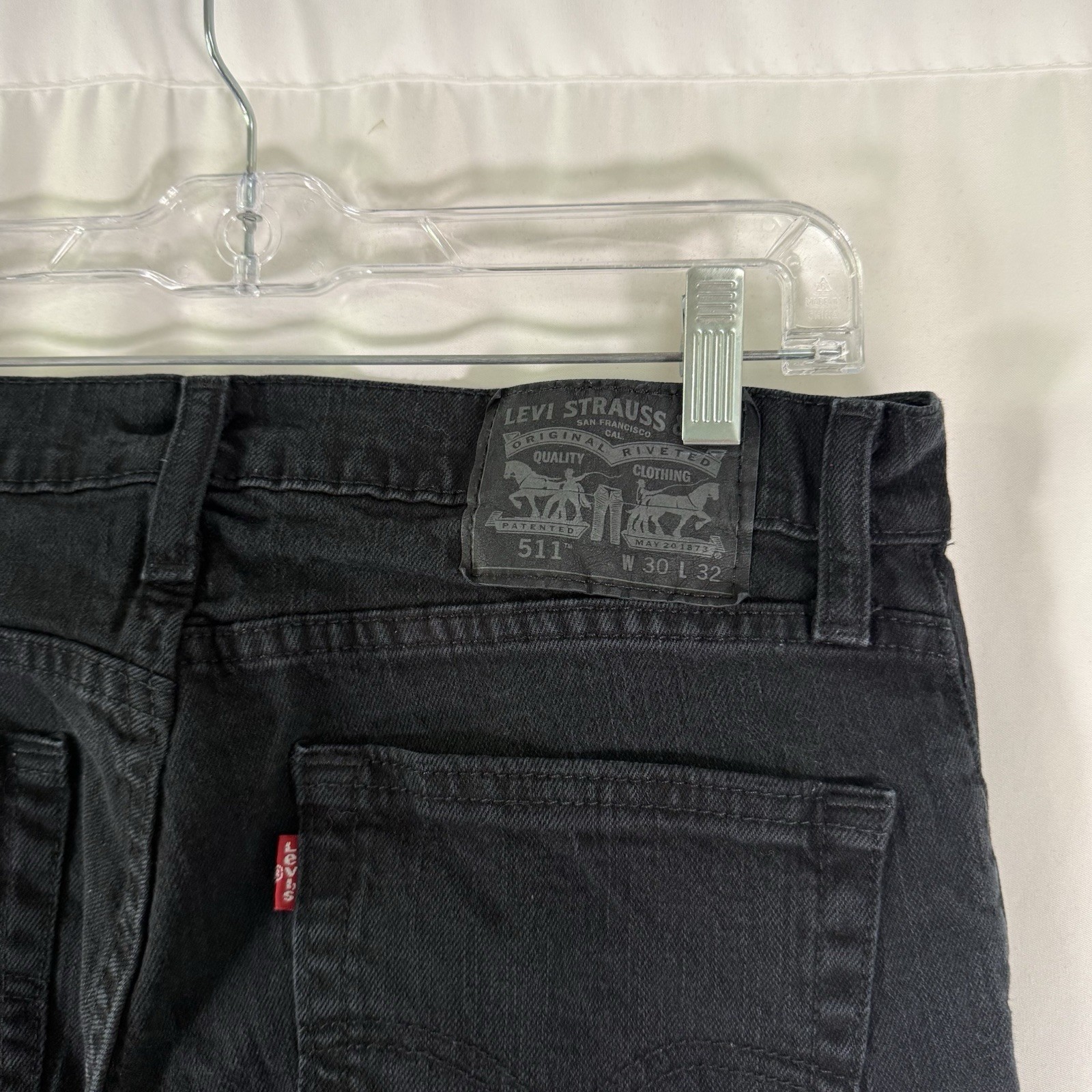 Levi’s 511 Denim Jeans Men’s 30×32 Black Slim Fit Flat Front 5 Pocket