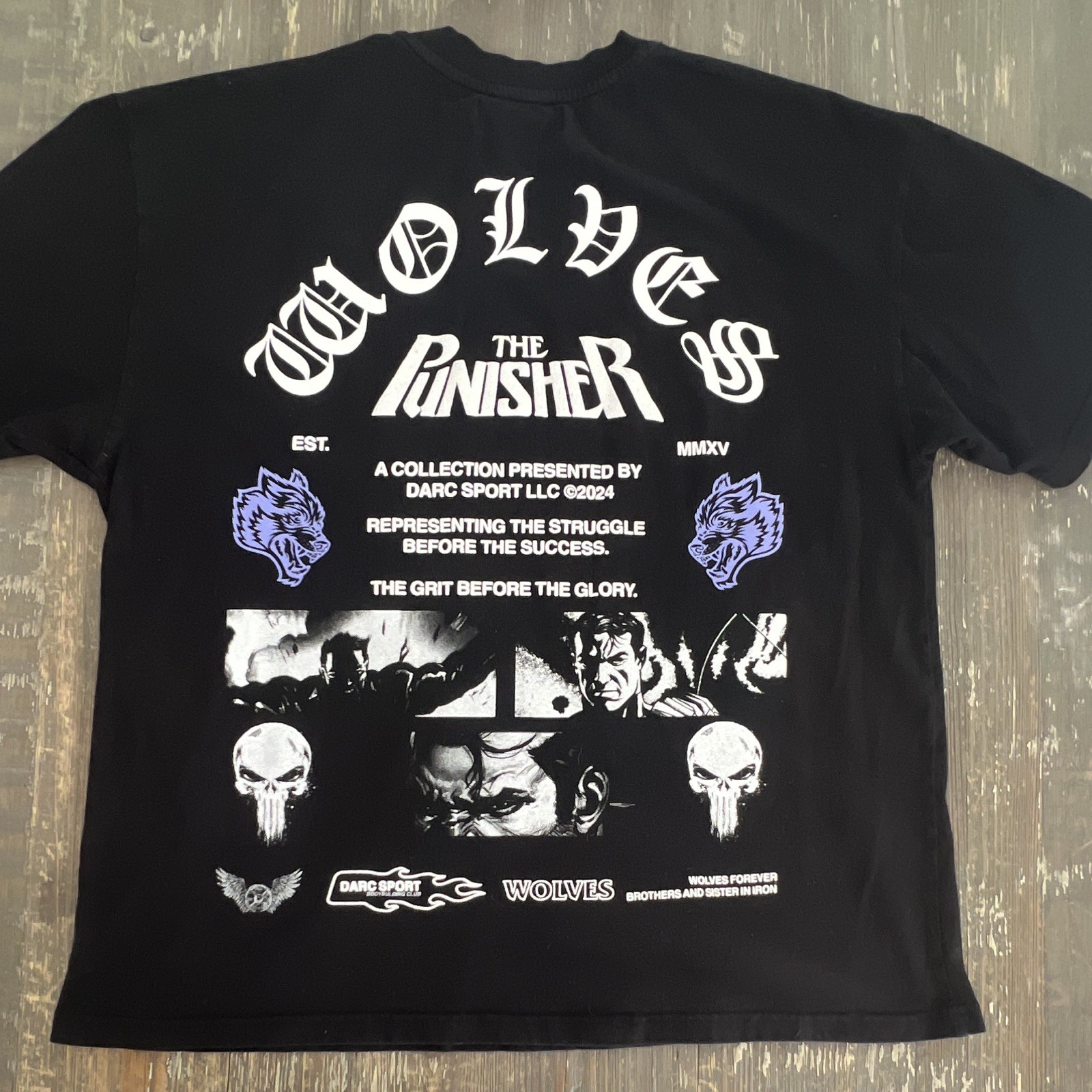 Darc Sport Hero Elite Series Men’s XL Black Marvel Punisher Graphic Tee Limited