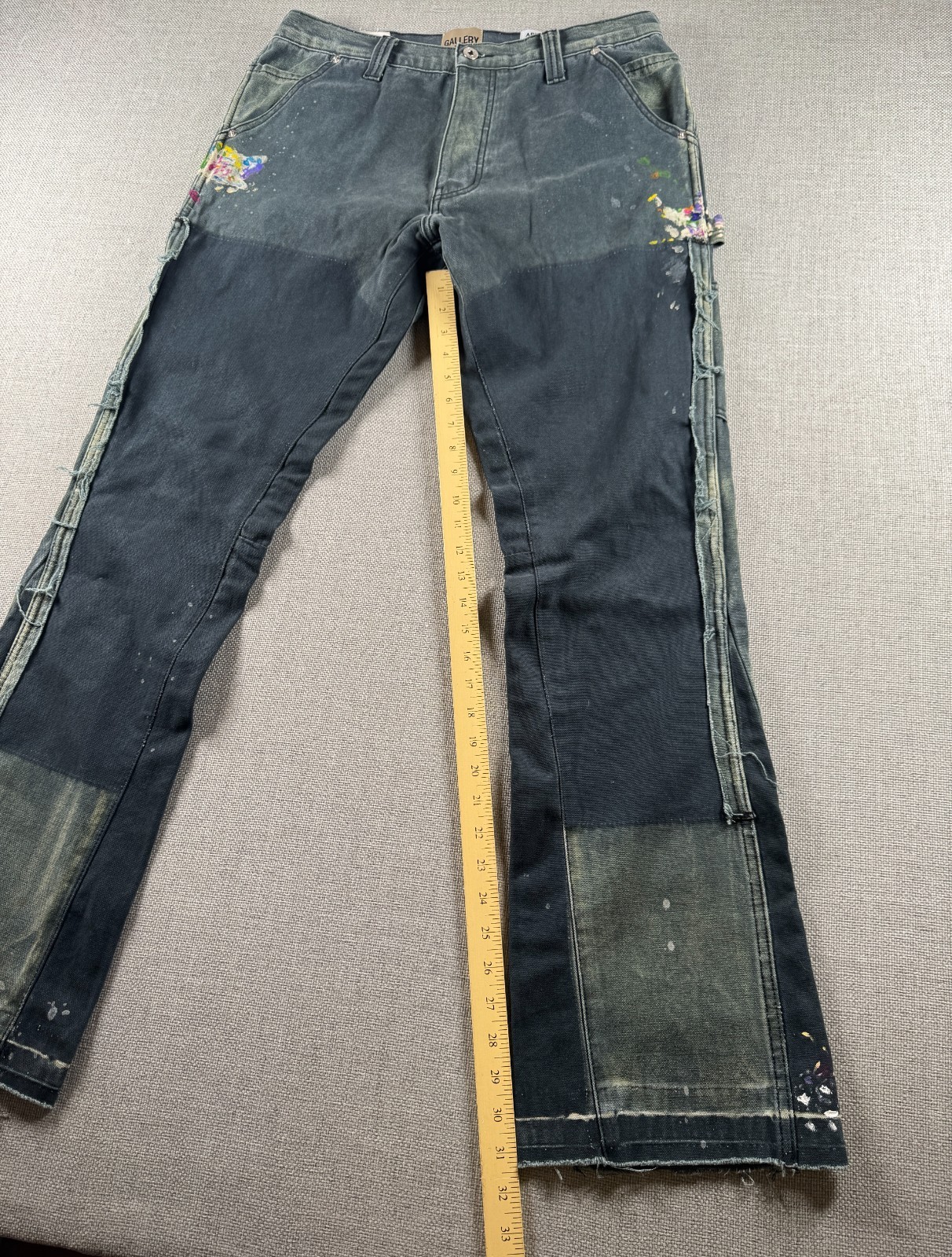 Gallery Dept. Black LA Flare Painted Carpenter Pants Size 33 Made In USA