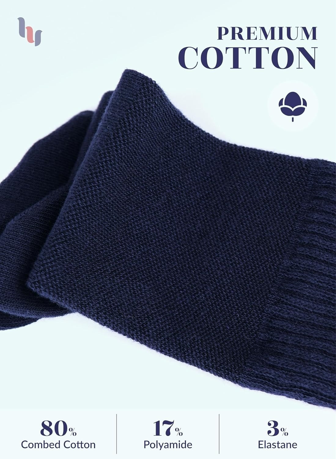 Hugh Ugoli Diabetic Socks for Men, Non-Binding, Seamless, Size M/L/XL