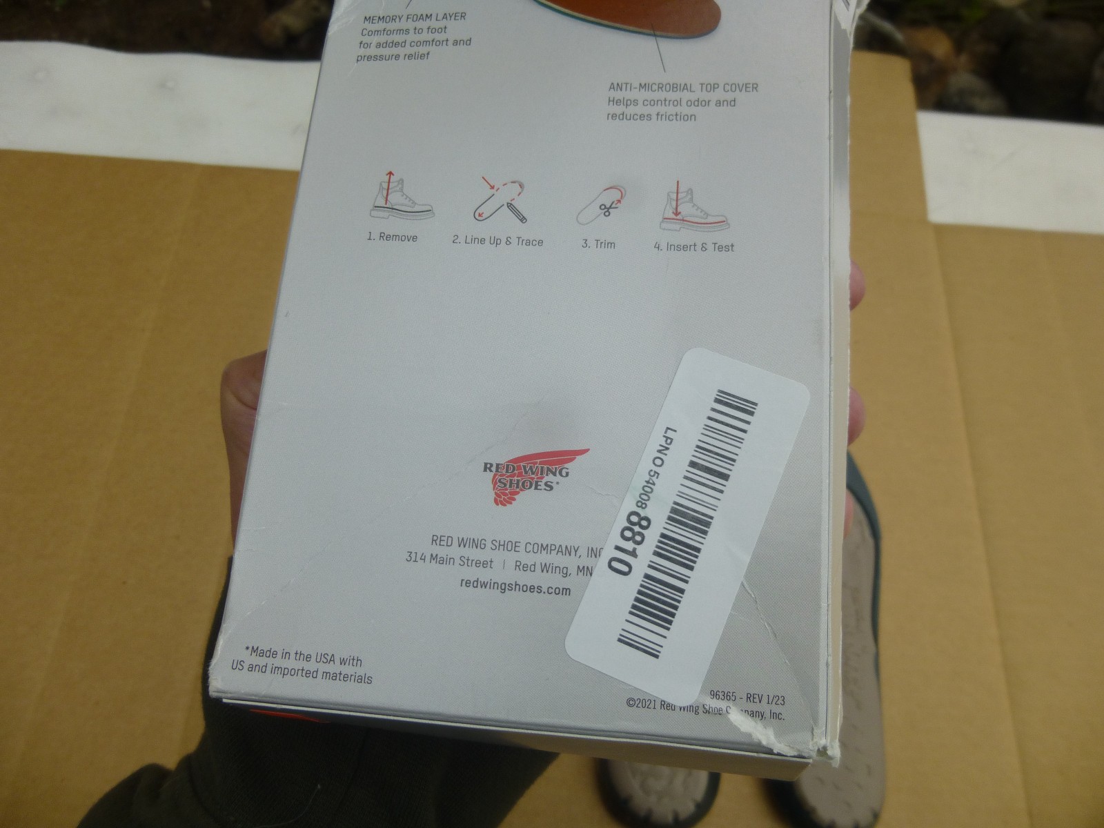 RED WING SHOES MEMORY FOAM COMFORT FOOTBEDS / INSOLES / MEN’S SIZE 7