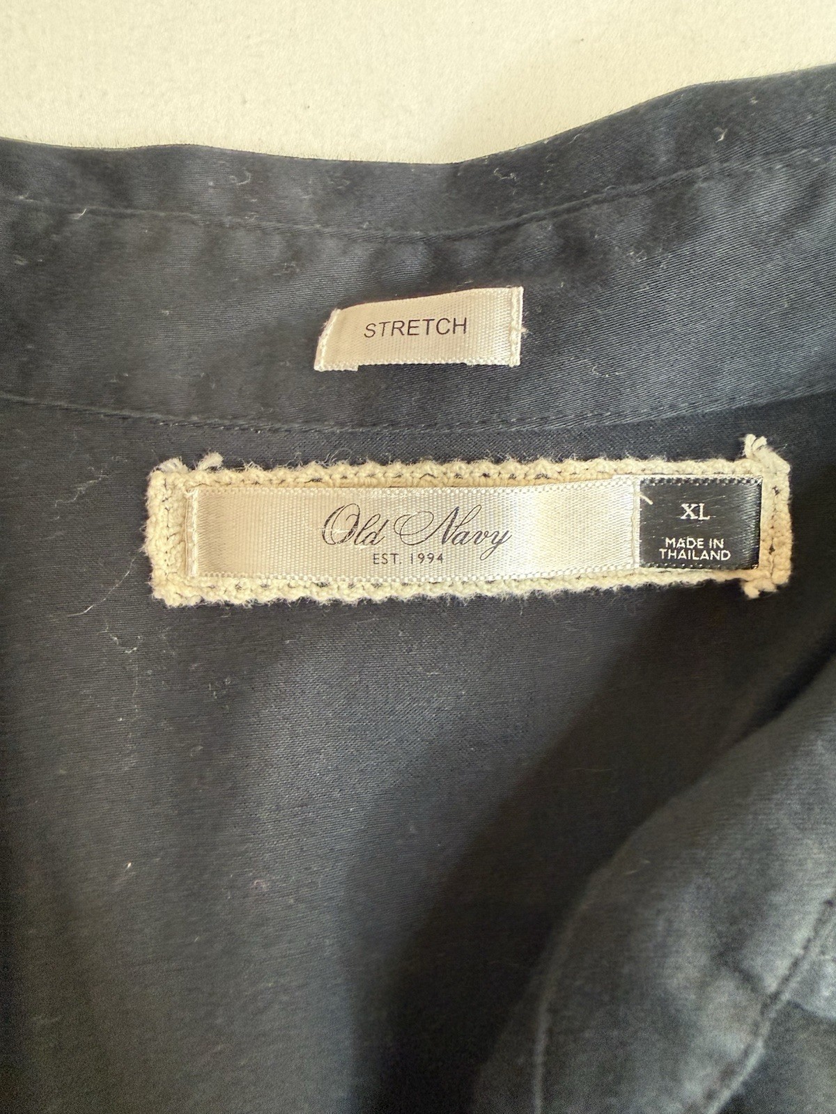 VTG Y2K Old Navy Black Long Sleeve Front Tie Top Dark Cottage Core Size XL