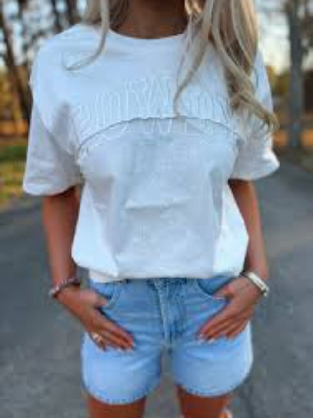 NWT Blue b. Howdy WildHeart Embroidered Western Tee Neutral Cowgirl Boho