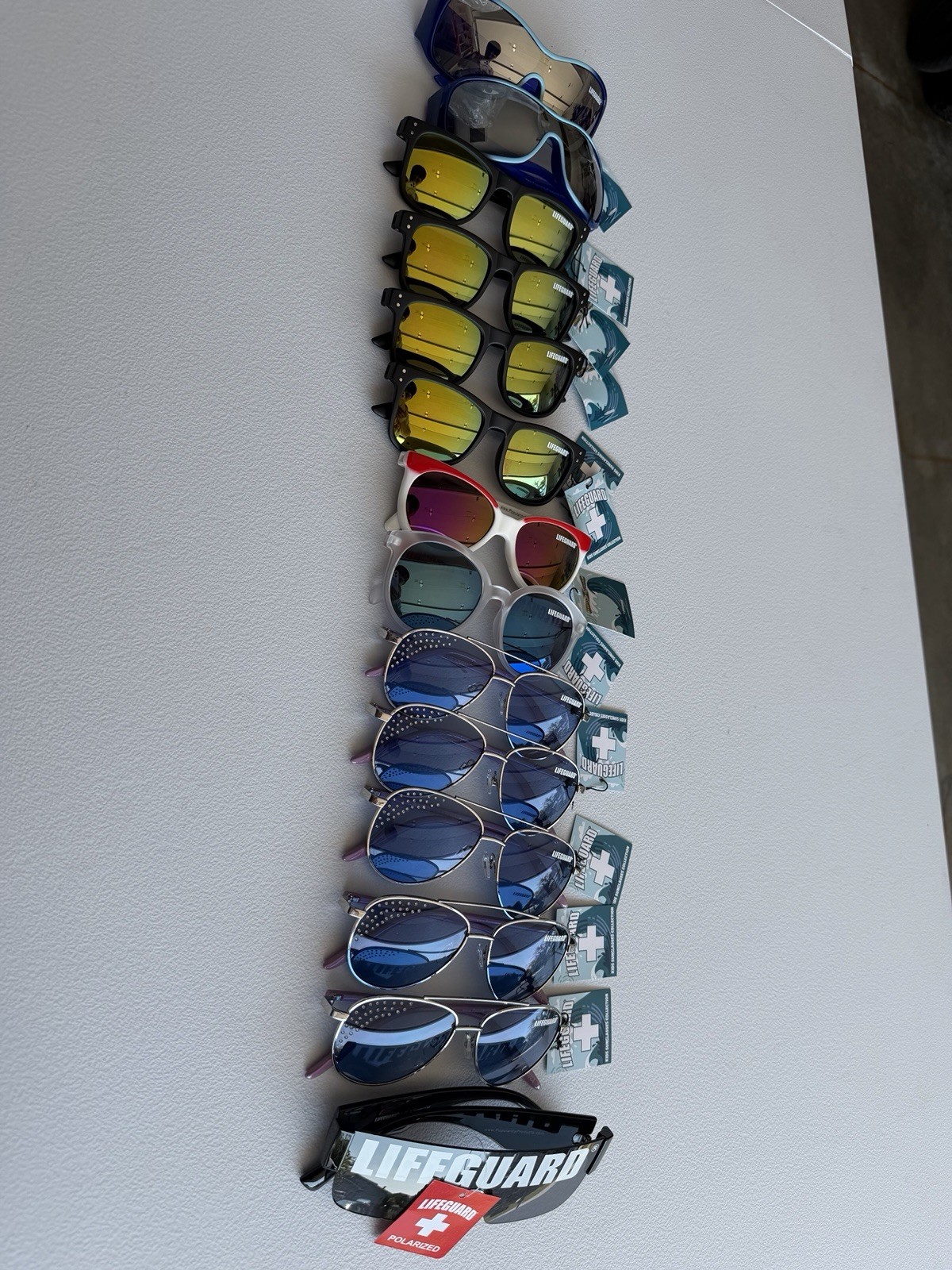 Lifeguard Polarized Sunglasses 14-Pair Lot Bundle – Assorted Styles & Colors