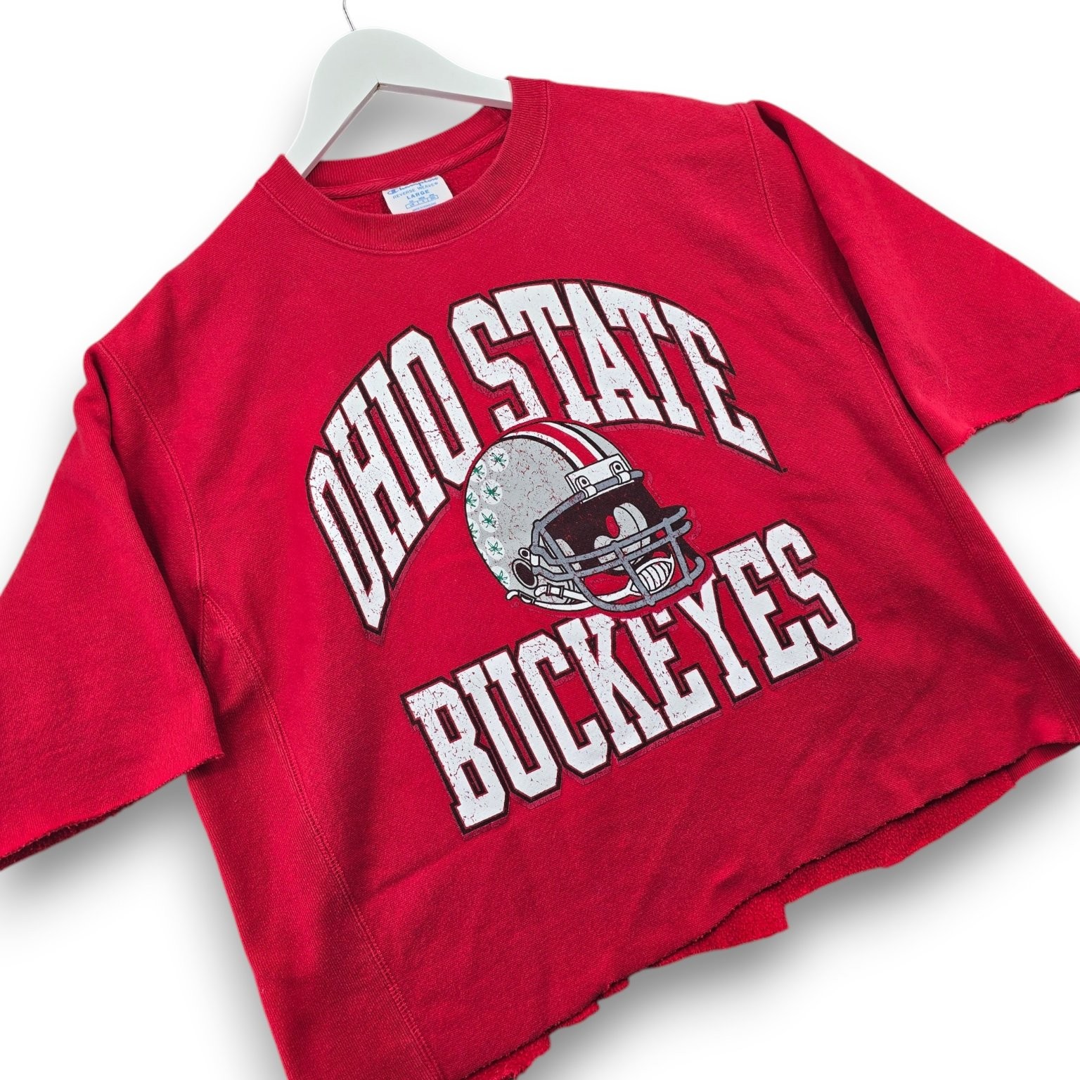 Champion Reverse Weave Adult Large Red Ohio State Buckeyes Cropped Sweatshirt