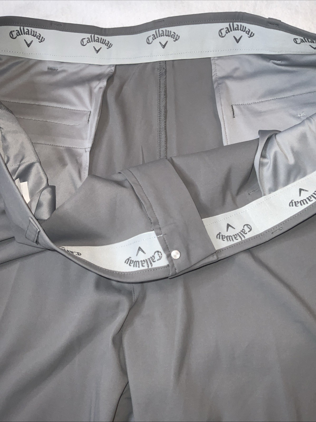 Callaway Men Stretch Flex Fabric Opti-Dri Quiet Shade Grey UPF 50 Shorts Sz 46B