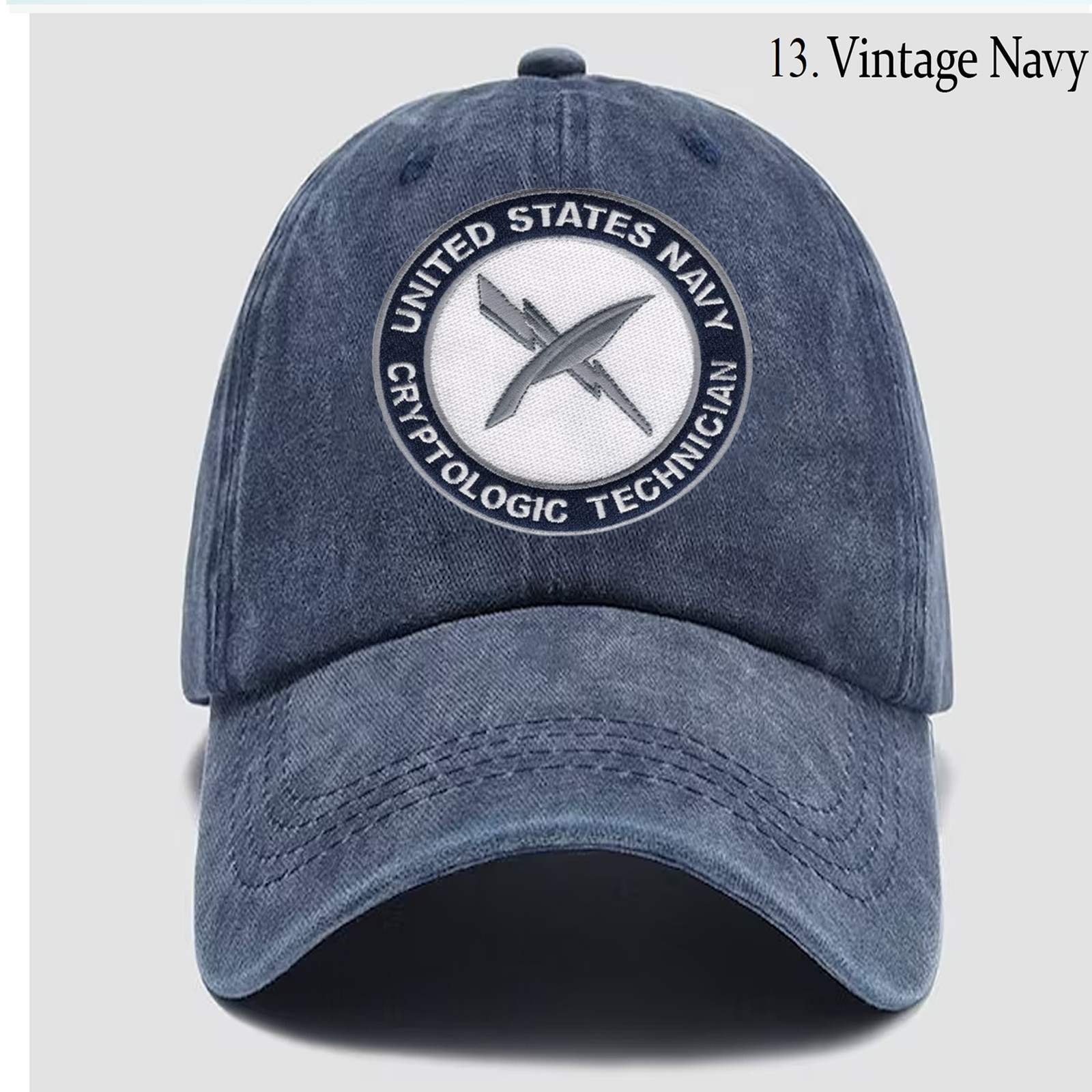 Custom Embroidered Hat US Naval Cryptologic Technician CT, Veteran Cap,Gift Idea