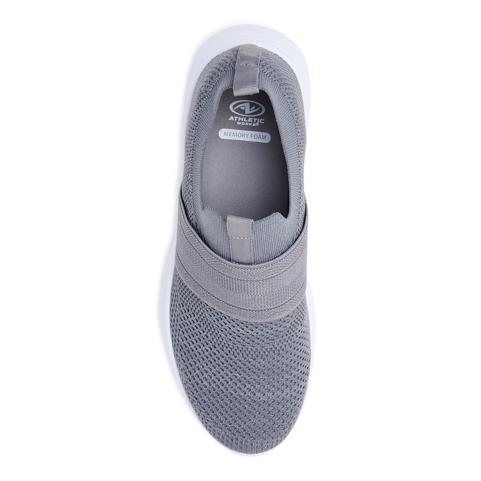 Athletic Works Men’s Banded Knit Upper Low Top Slip-on Athletic Sneakers: 7-13
