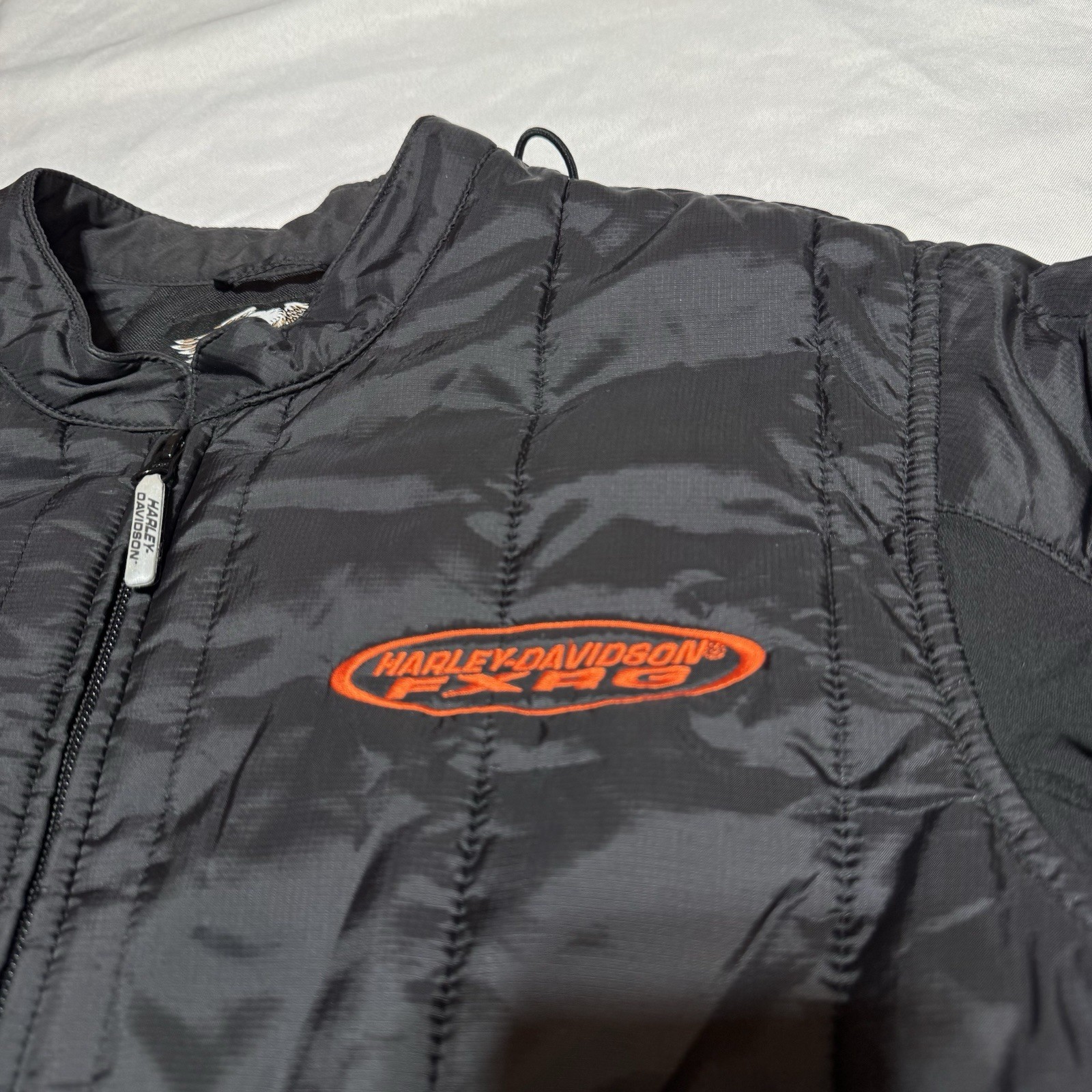 Harley Davidson FXRG Womens Quilted Inside Vented Liner Mid Layer Jacket Sz. L