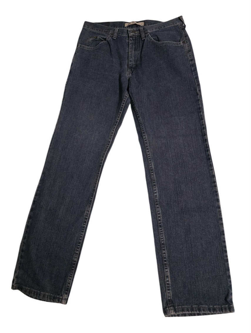 Lee Men’s Regular Fit Straight Leg Dark Wash Blue Denim Cotton 5-Pocket