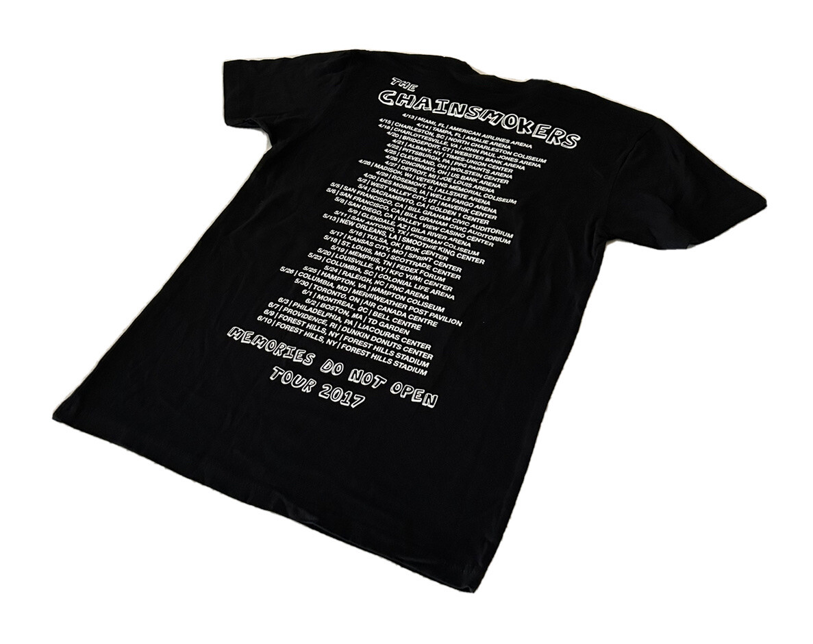 THE CHAINSMOKERS Memories… Do Not Open 2017 Tour T-Shirt 2XL Electronic Pop