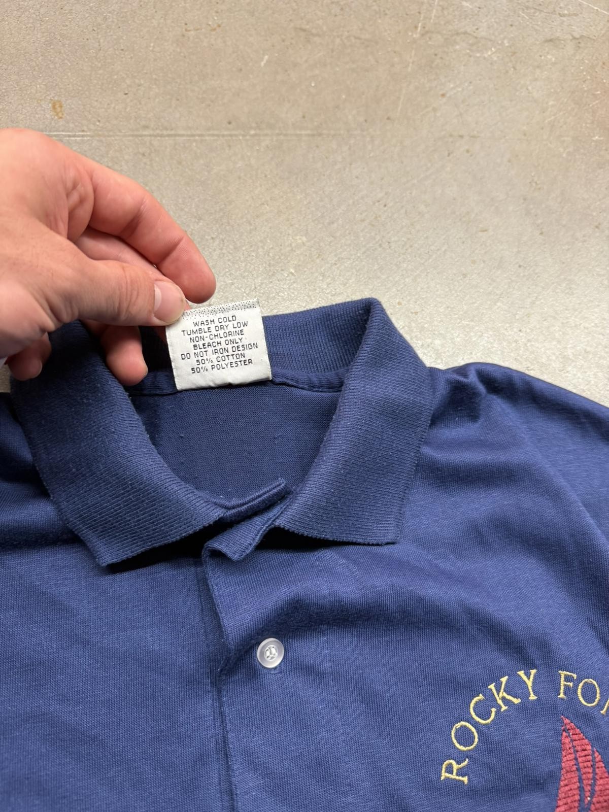 Vintage Made in USA Screenmates Rocky Fork Sailing Club Polo