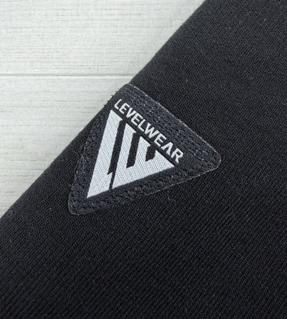 Levelwear Golf Pullover Black Gray 1/4 Zip Tech Sweater Performance Stretch L