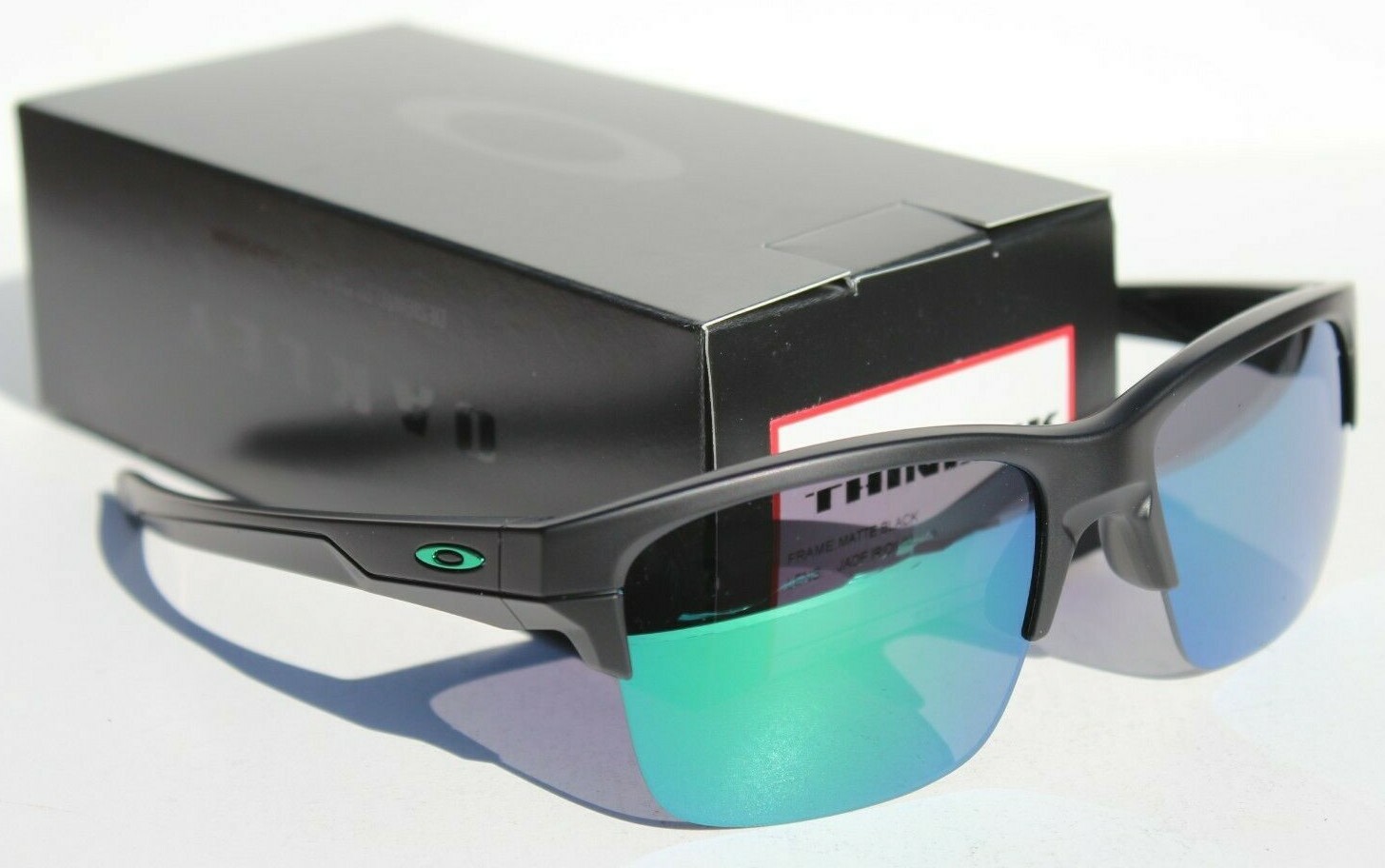 OAKLEY Thinlink Sunglasses Matte Black/Jade Green Iridium OO9316-09 NEW