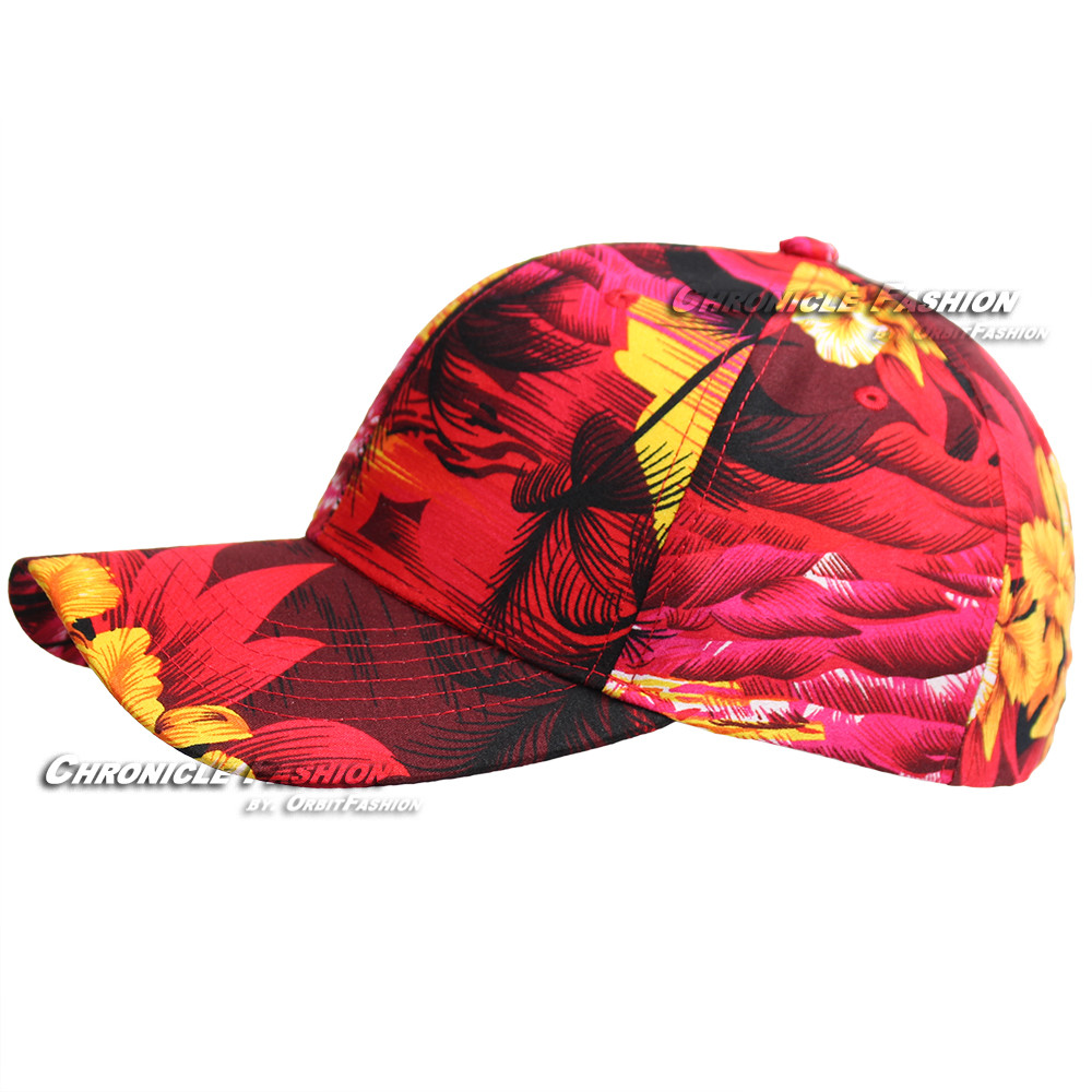 Hawaiian Baseball Cap Tropical Floral Adjustable Hat Blank Plain Curved Men Hats