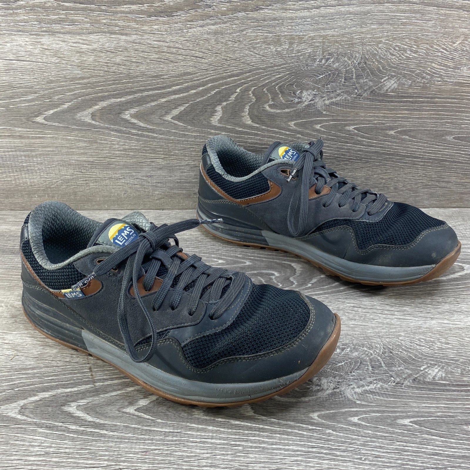 Lems Trailhead Shoes Mens 10D Stormy Night Gray Hiking Trail Minimalist Sneakers