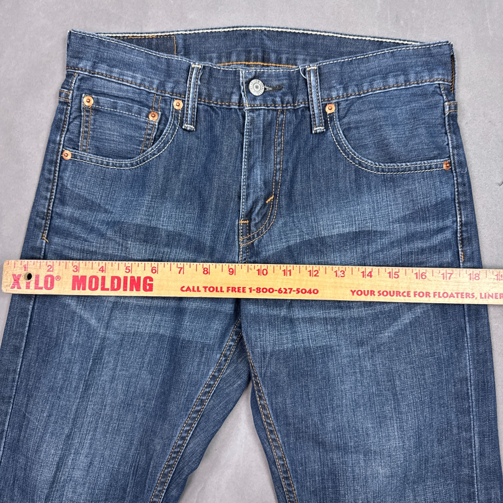 Levis Jeans Mens 30×27 Blue 527 Bootcut Denim Pants Western Faded (Tag30x30)