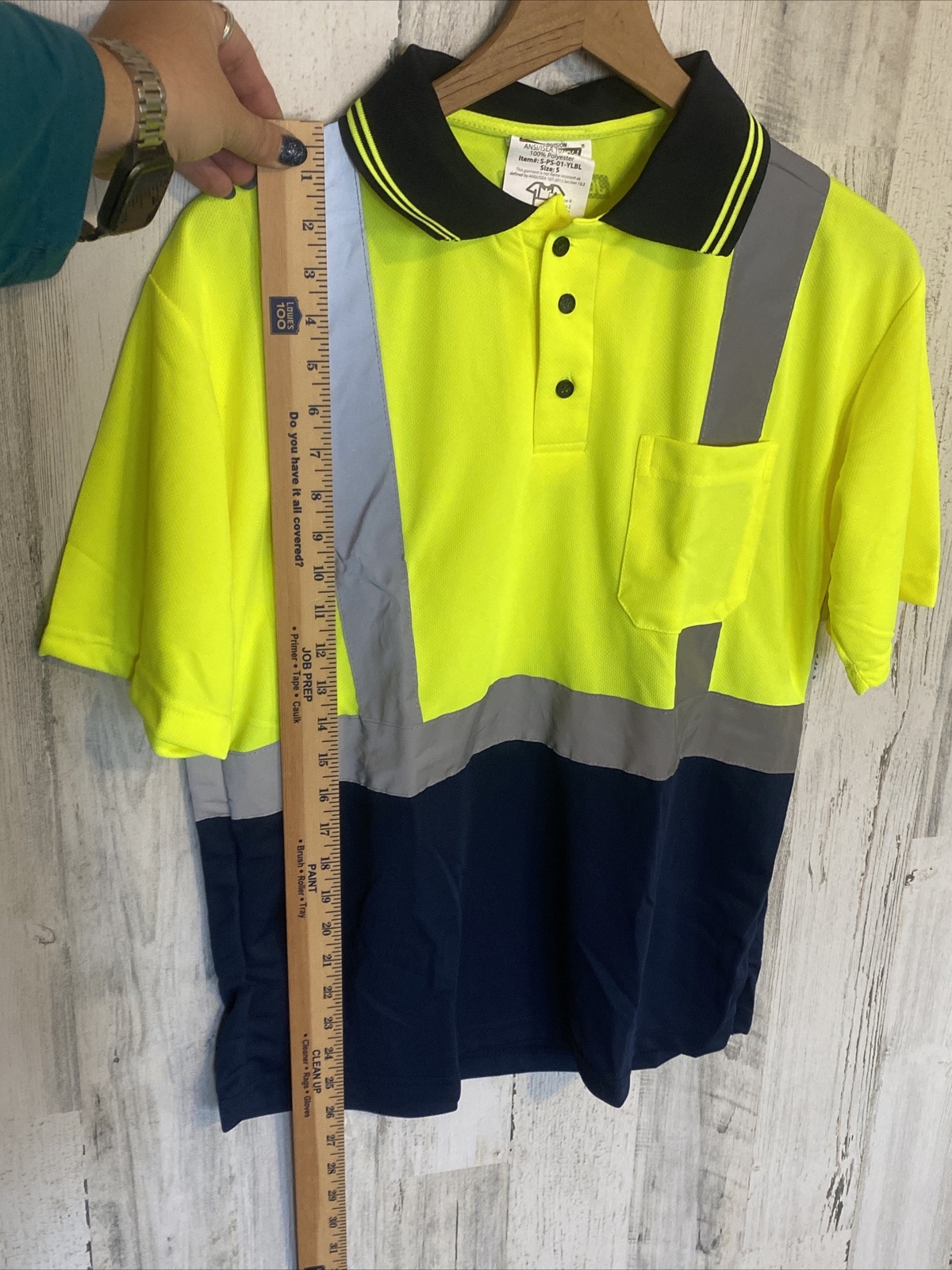 Jorestech T Shirt ANSI Reflective Safety Short Sleeve Two Tone Size Small